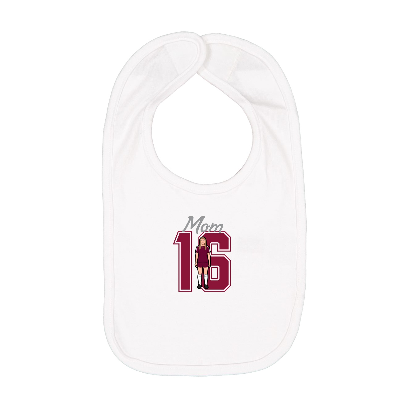 Infant Bib — Mothers Day Shirsey in White