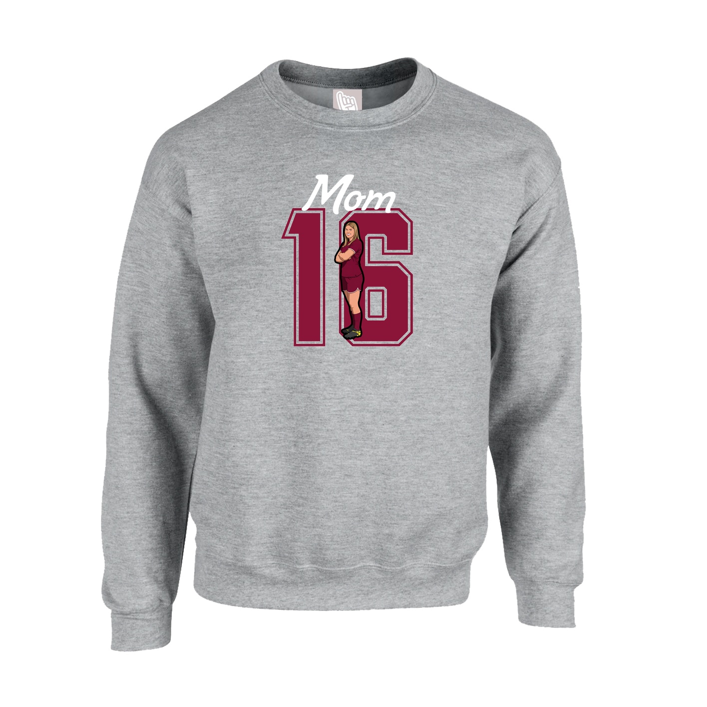 Fleece Crew — Mothers Day Shirsey in Grey