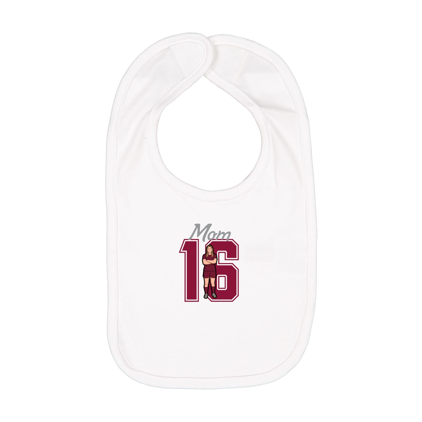 Infant Bib — Mothers Day Shirsey in White