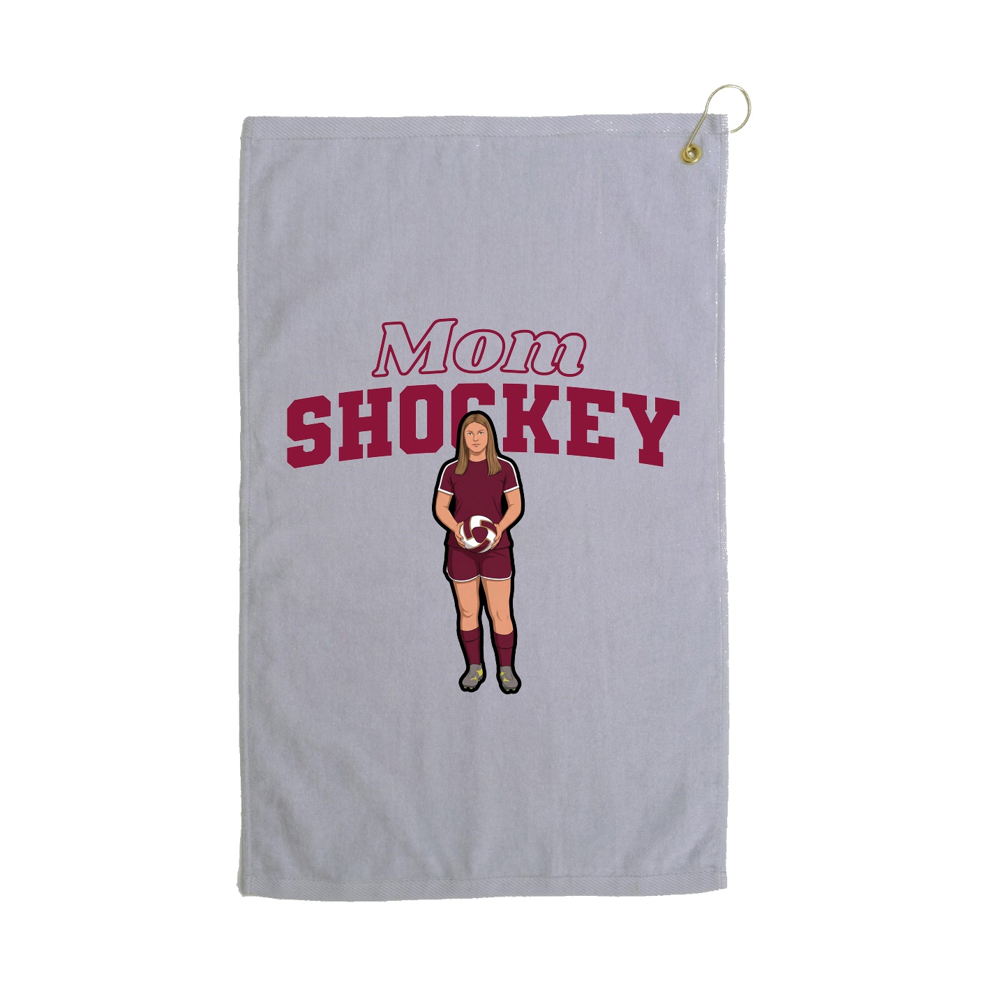 Golf Towel — Mothers Day Block in Grey
