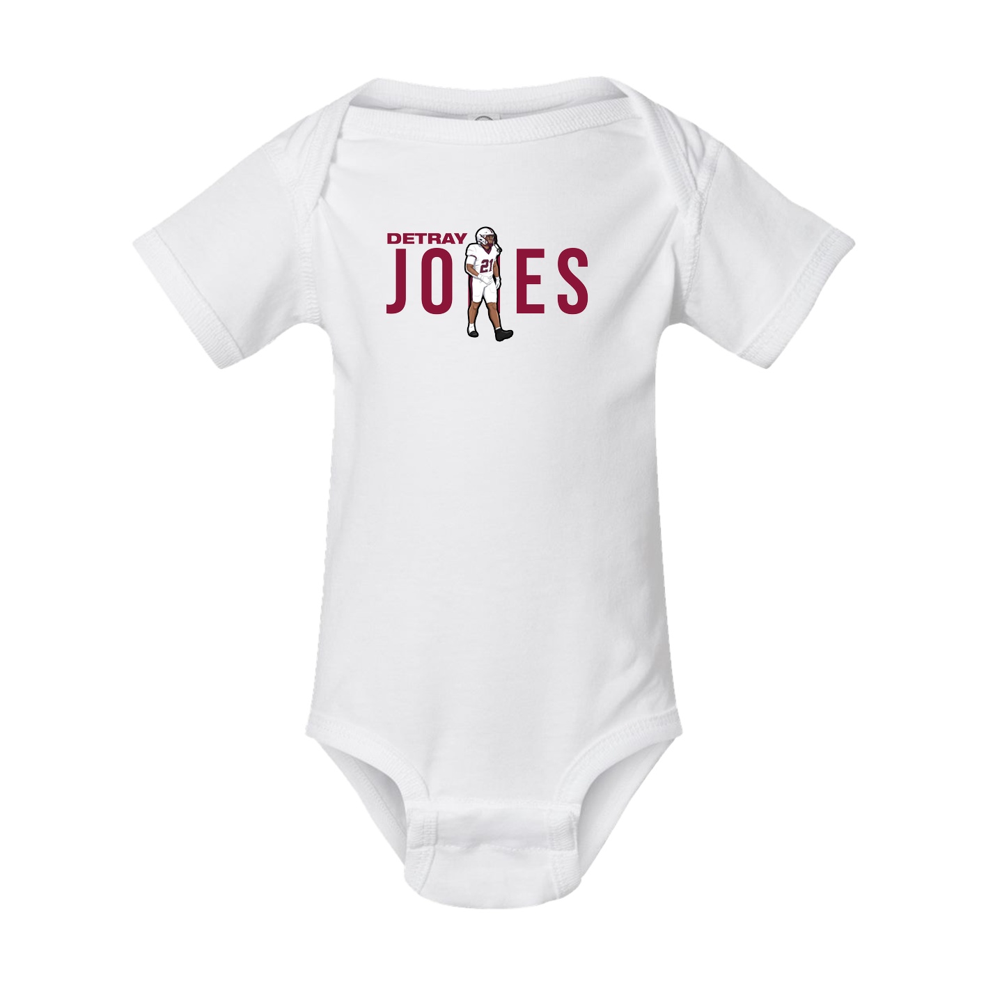 Baby Onesie — Player Name in White