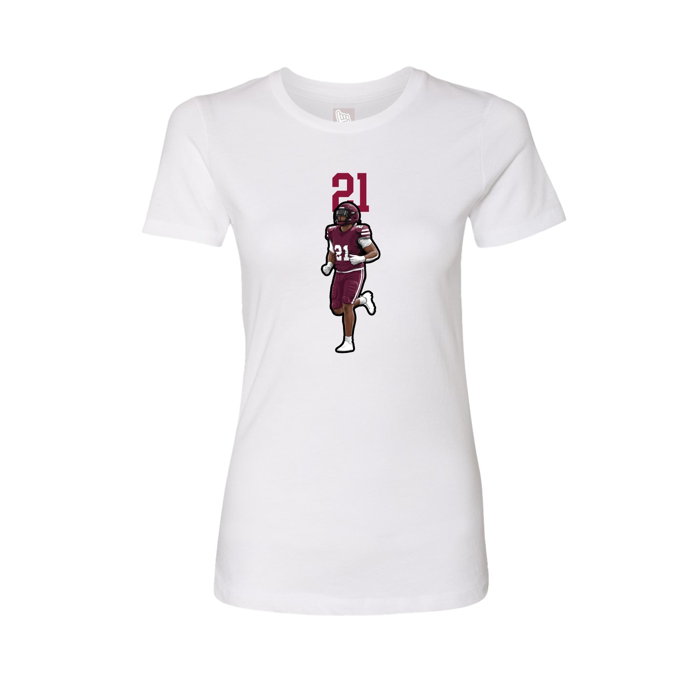 Fitted Women's Tee — Number Top in White