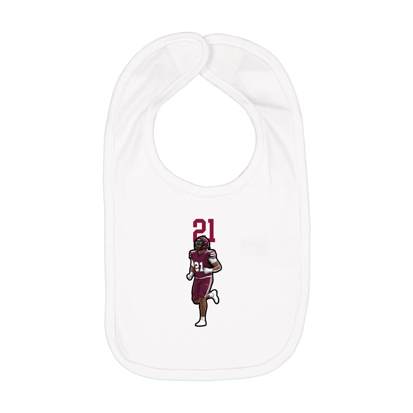 Infant Bib — Number Top in White