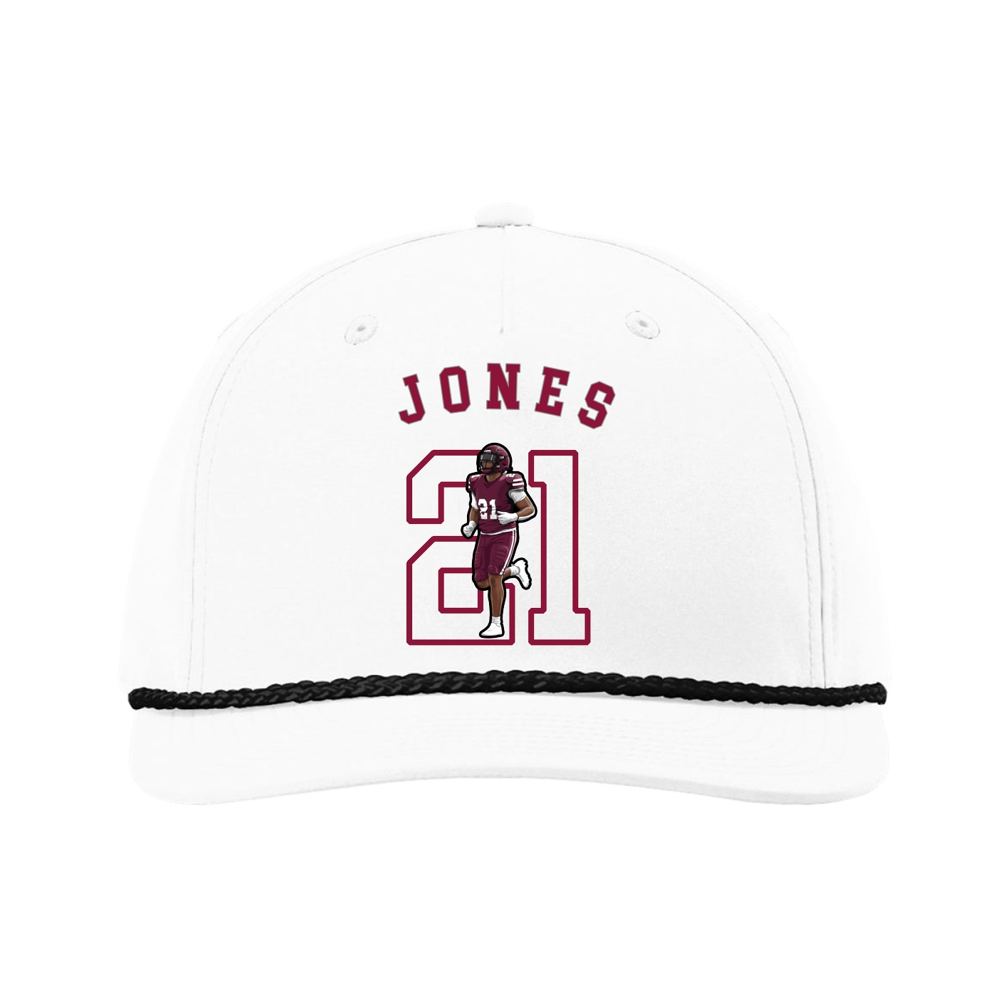 Five-Panel Classic Rope Cap — Shirsey Arch in White