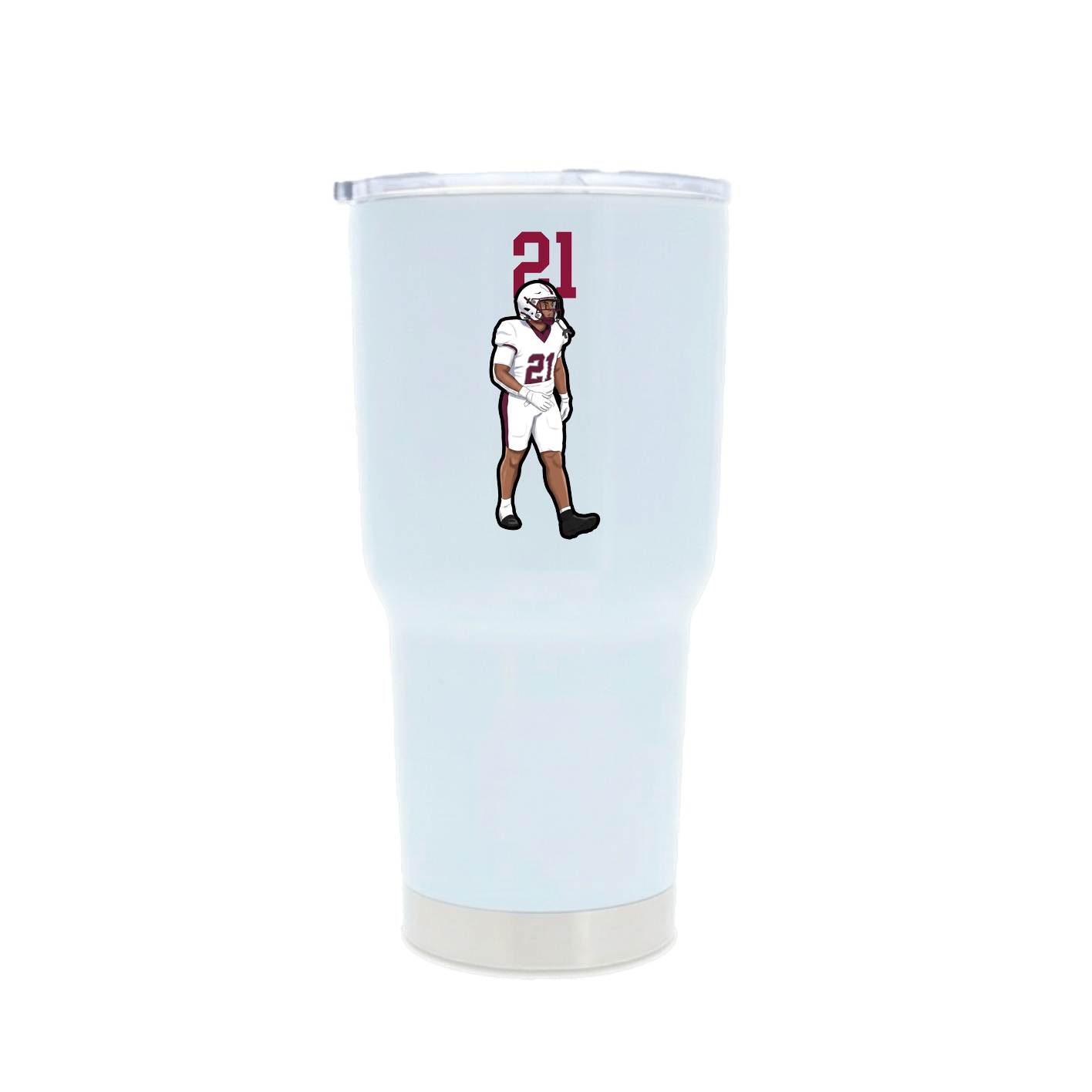 30oz Stainless Steel Tumbler — Number Top in White