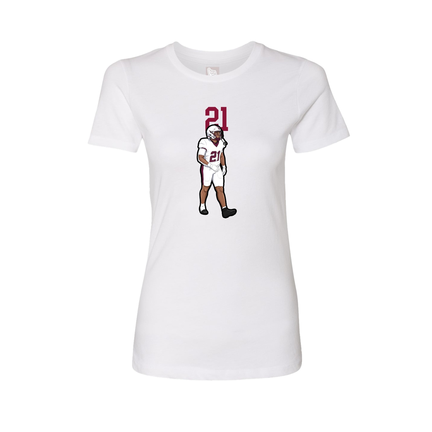 Fitted Women's Tee — Number Top in White