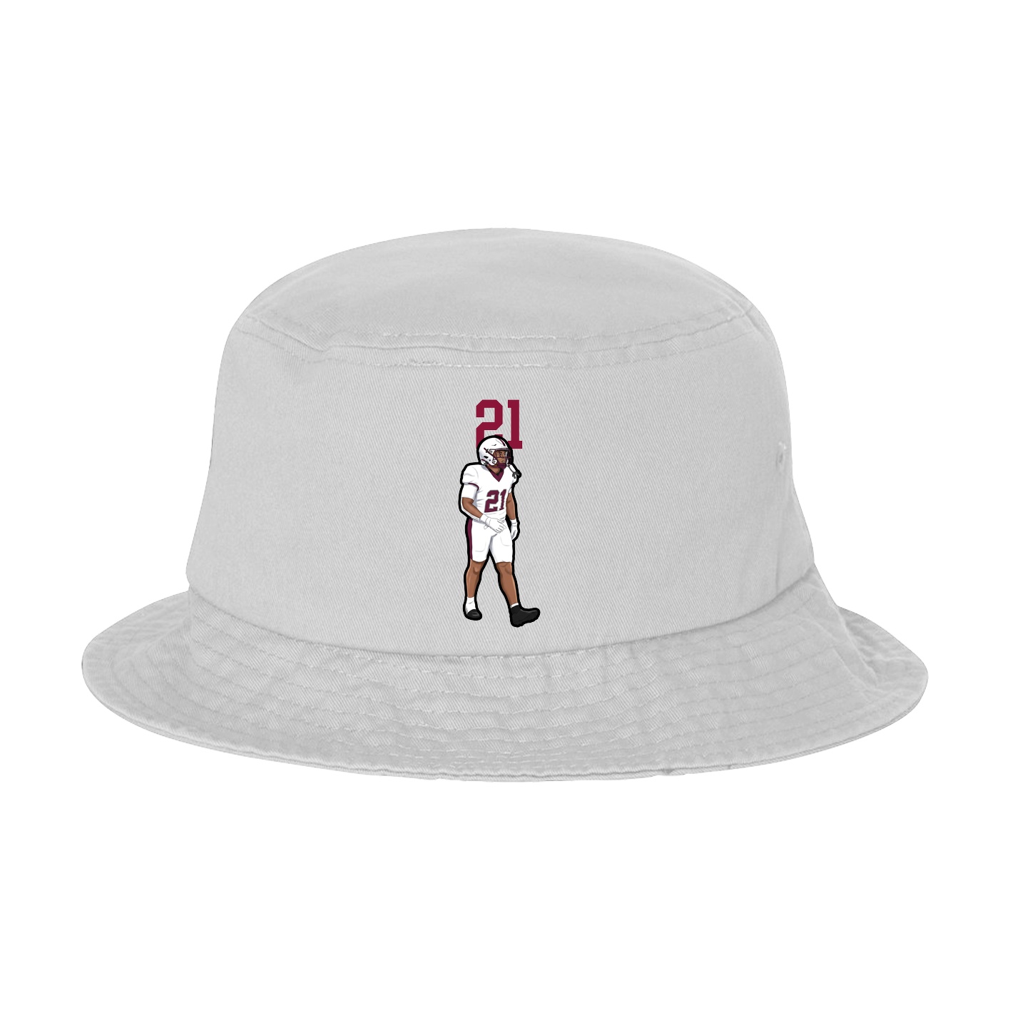 Bucket Cap — Number Top in White