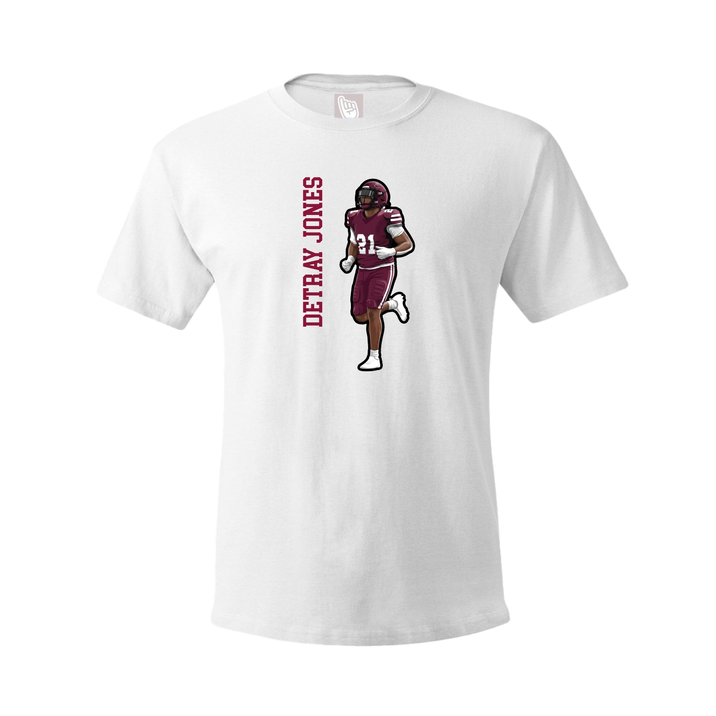 Tee — Name Vertical in White