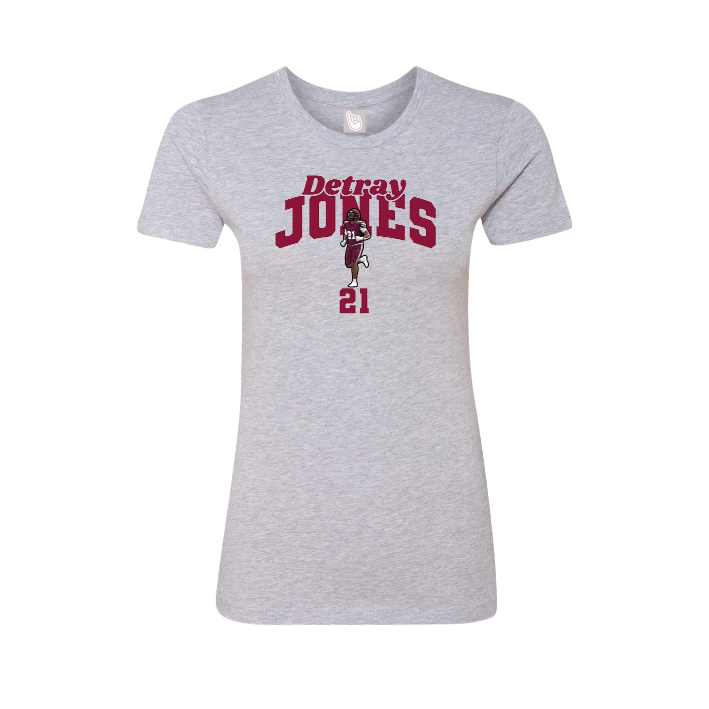 Fitted Women's Tee — Signature Arch in Grey