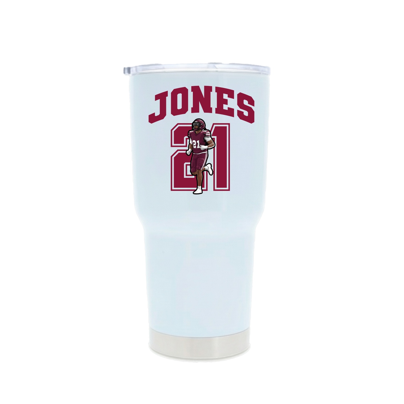 30oz Stainless Steel Tumbler — Number in White