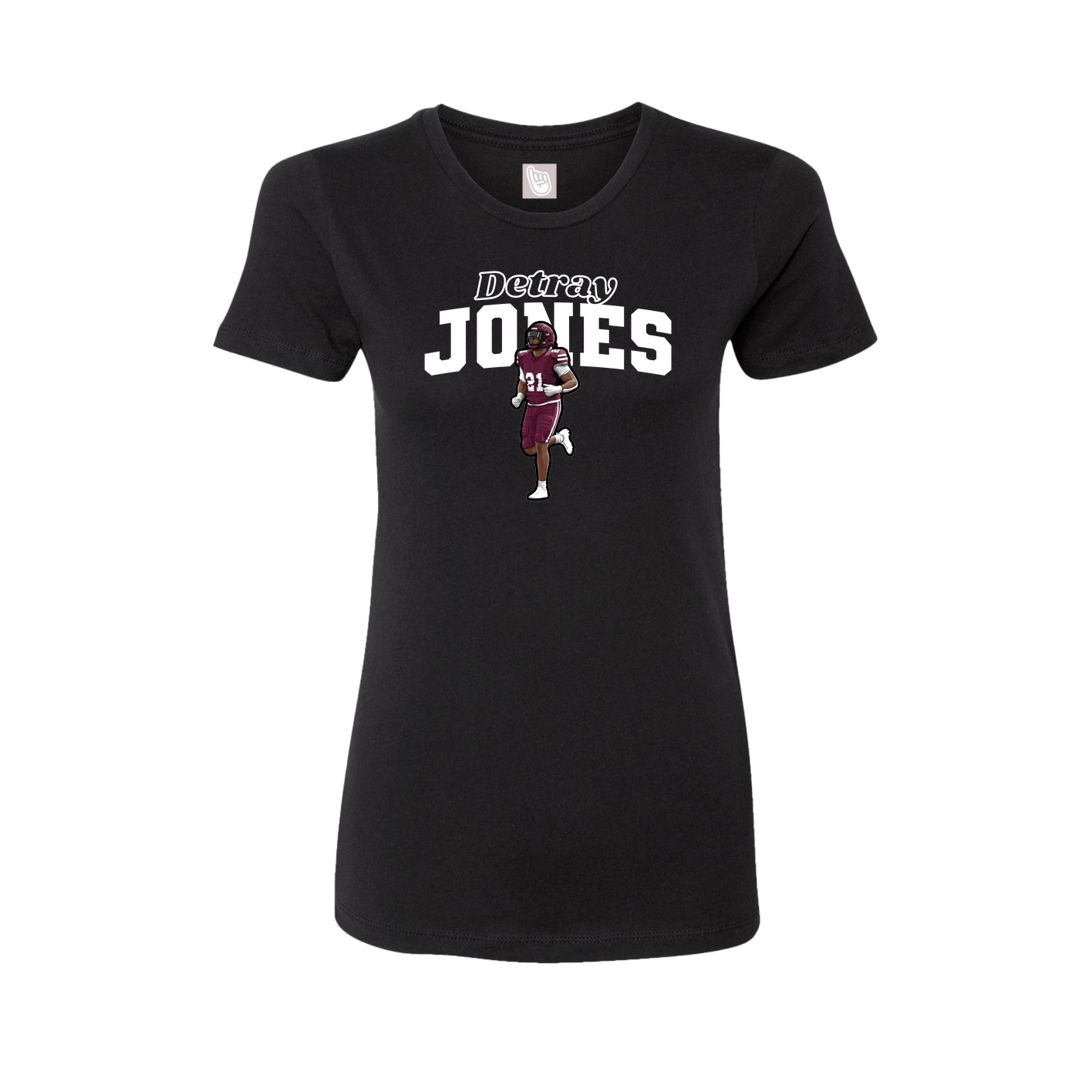 Fitted Women's Tee — Name Arch in Black