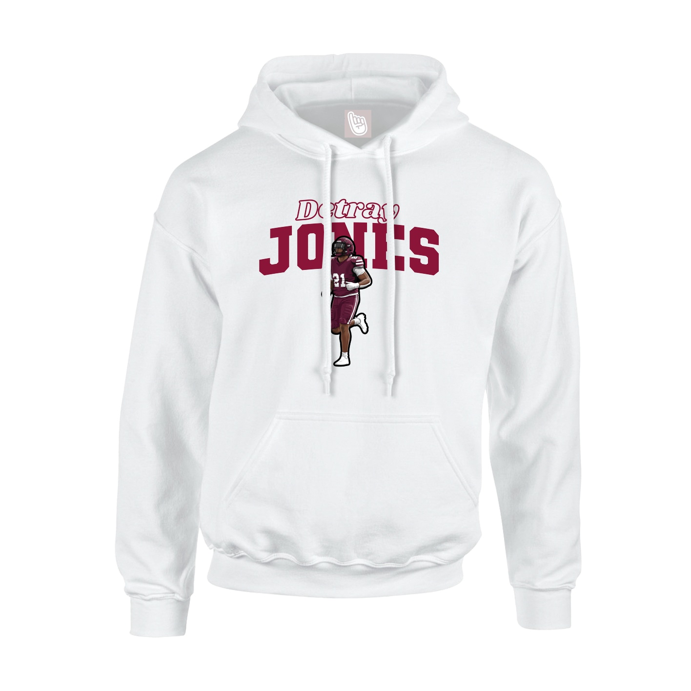 Hoodie — Name Arch in White
