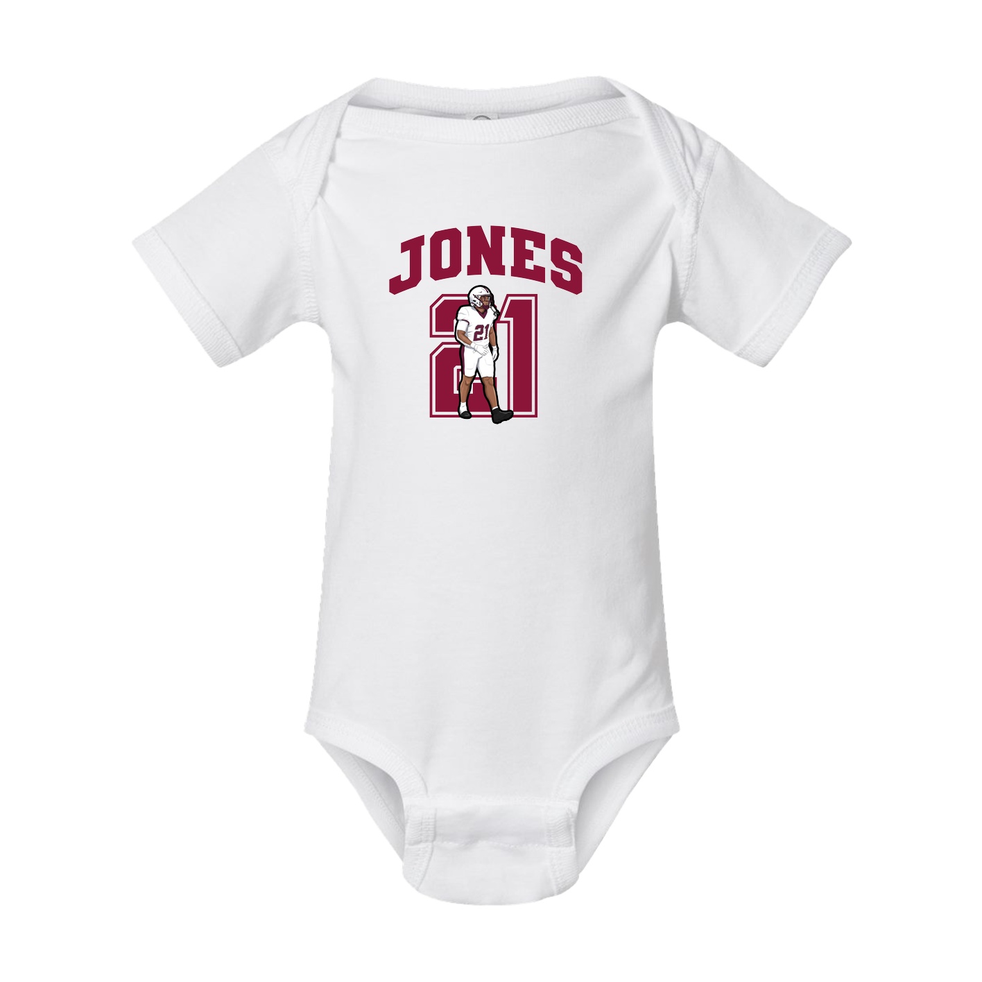 Baby Onesie — Number in White