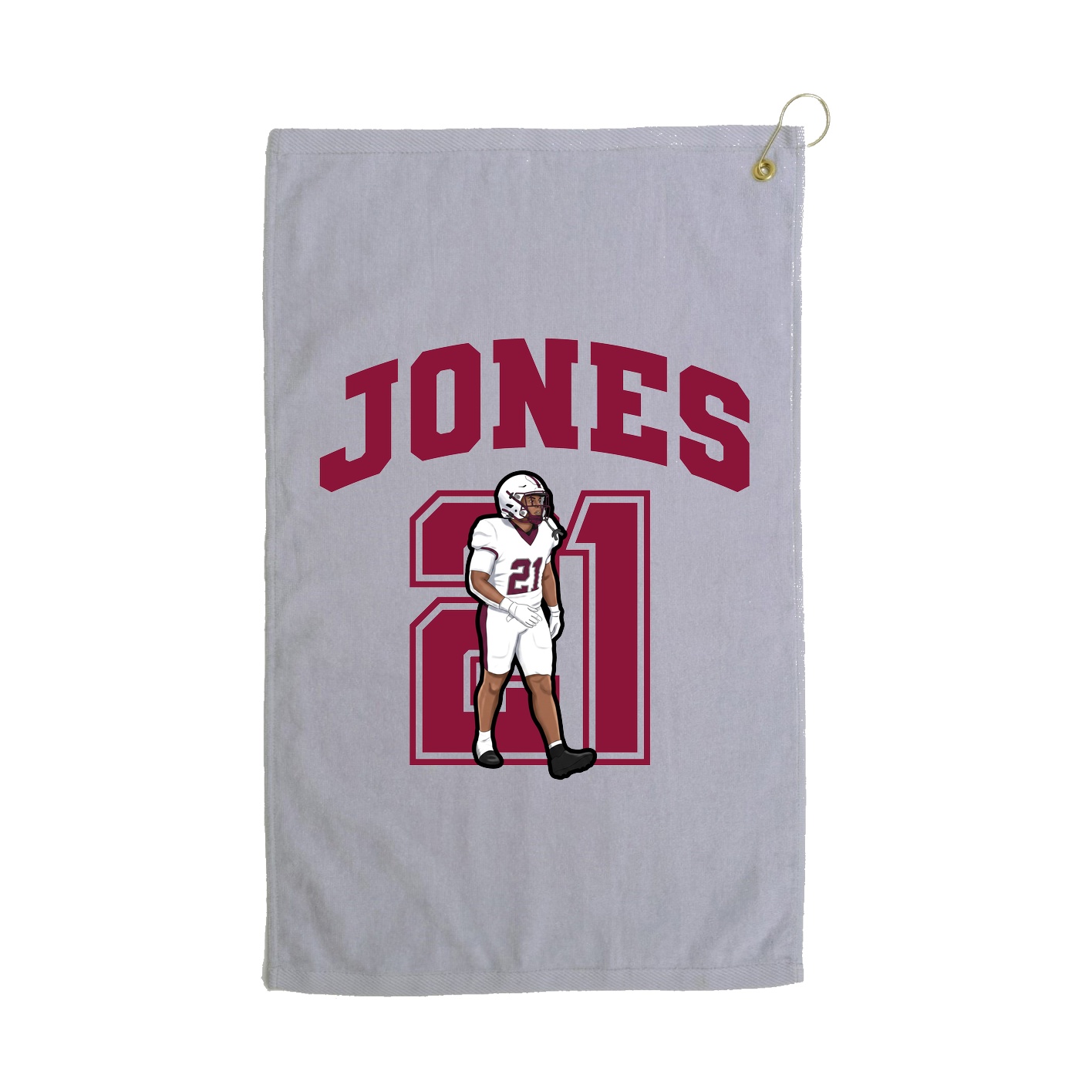 Golf Towel — Number in Grey