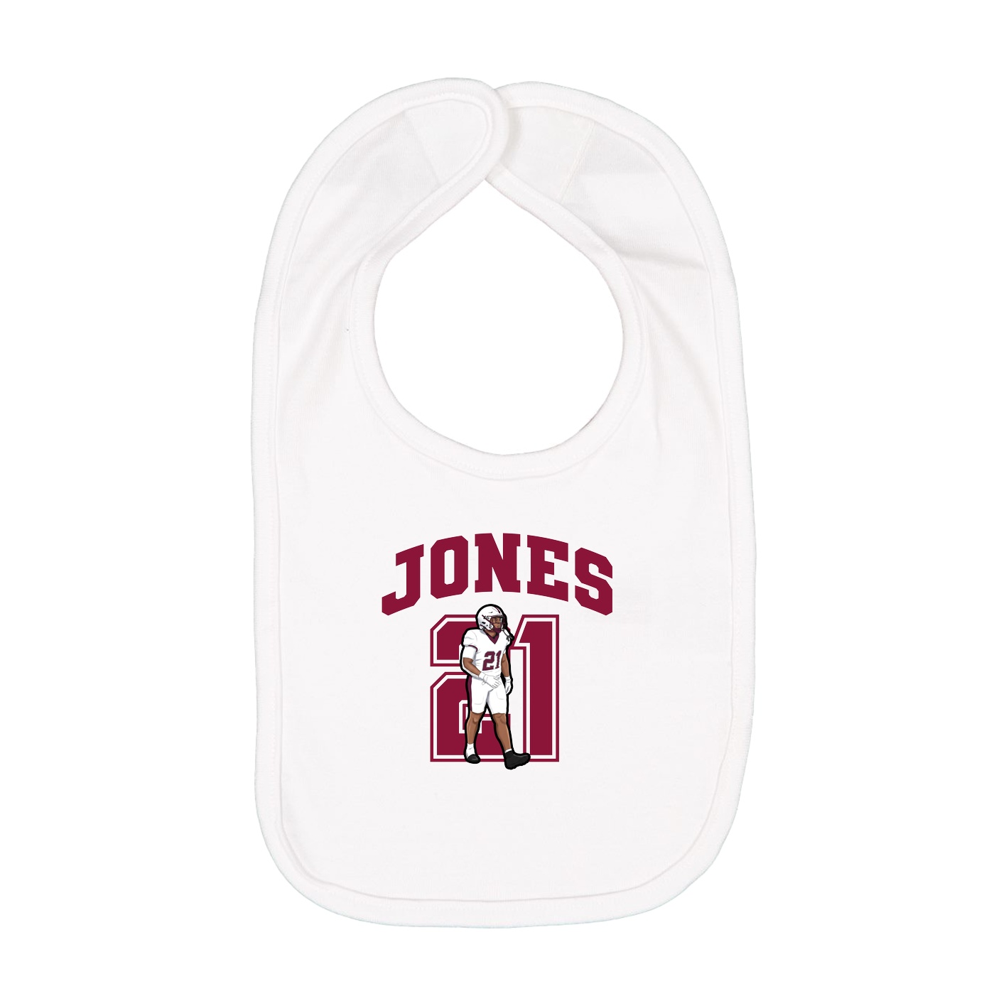 Infant Bib — Number in White