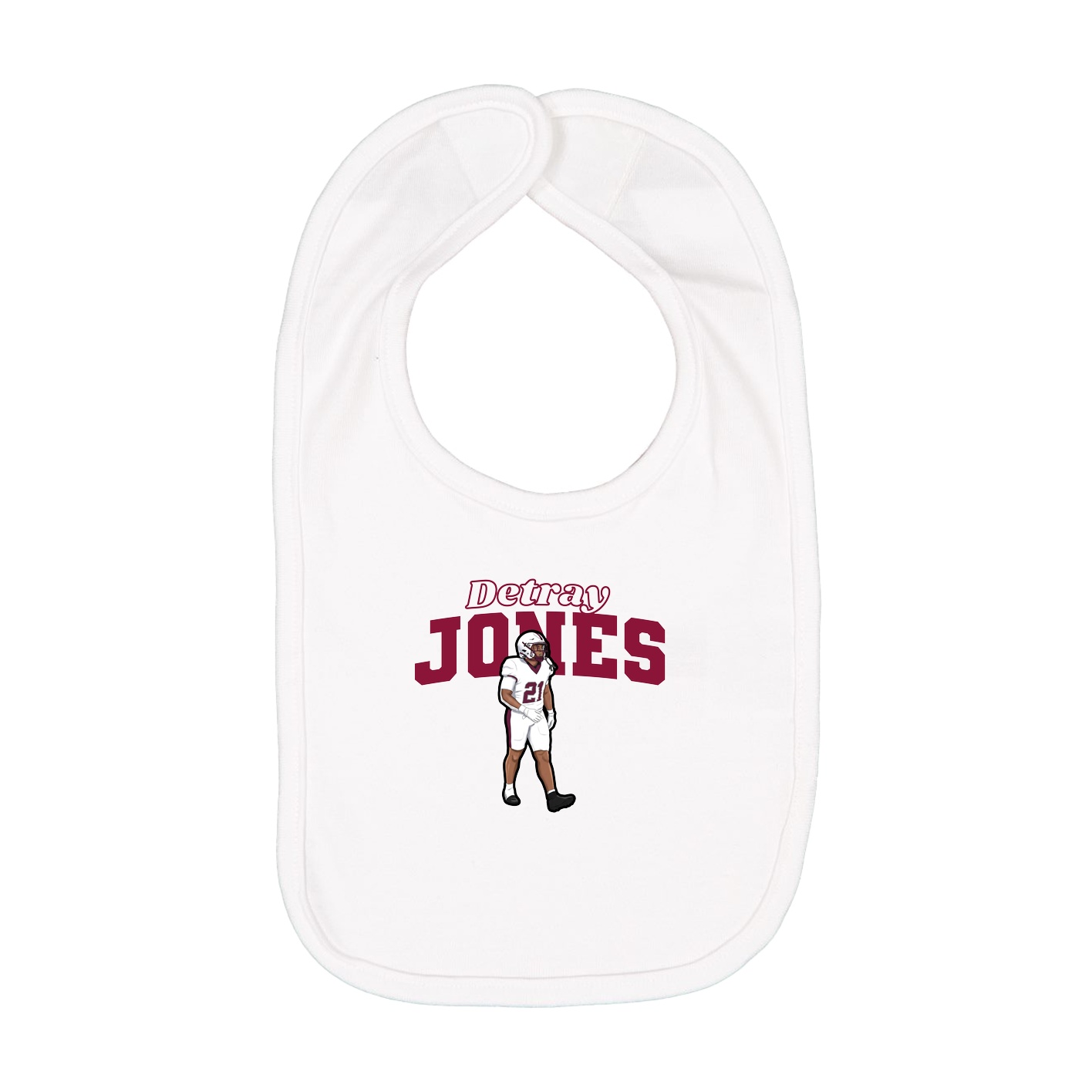 Infant Bib — Name Arch in White