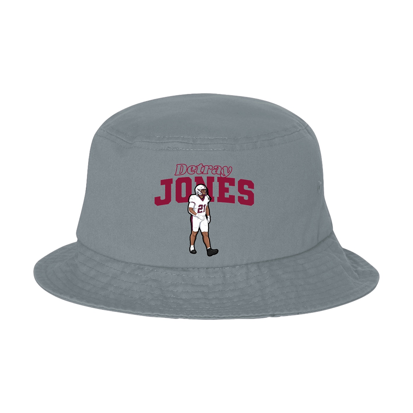 Bucket Cap — Name Arch in Grey