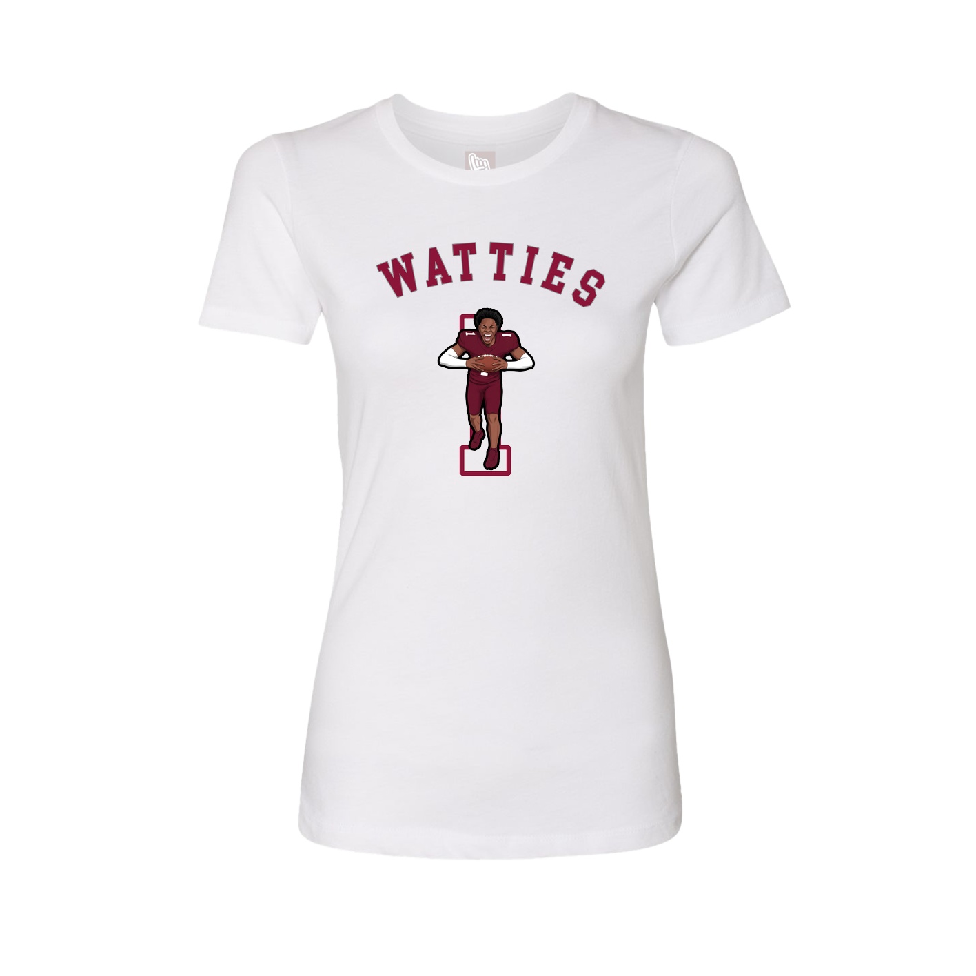 Fitted Women's Tee — Shirsey Arch in White