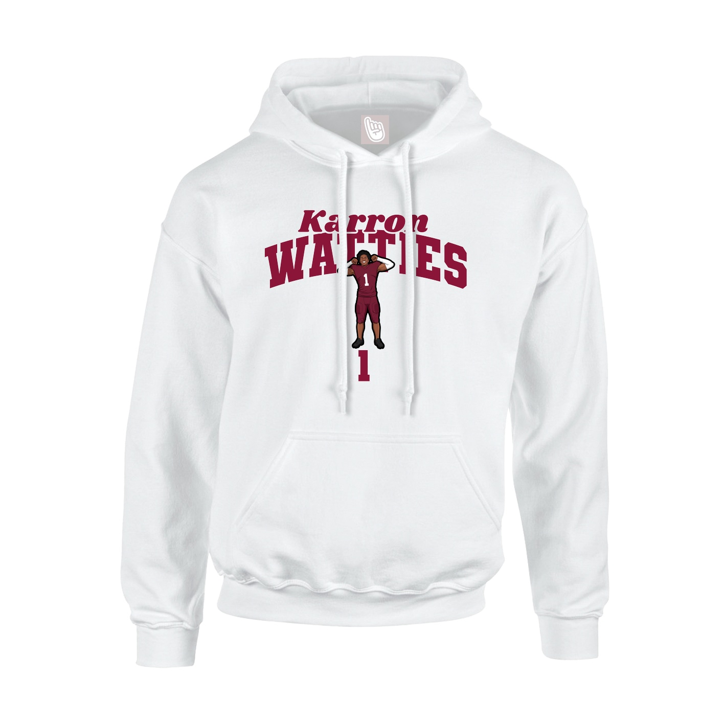 Youth Hoodie — Signature Arch in White