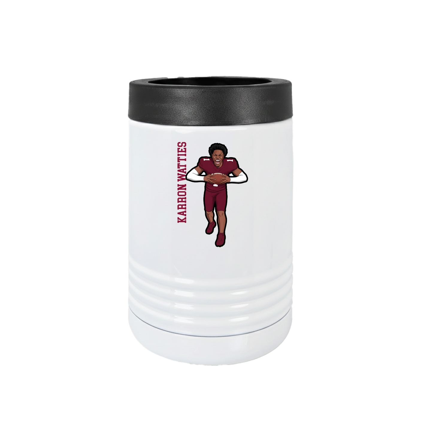 Beverage Holder — Name Vertical in White