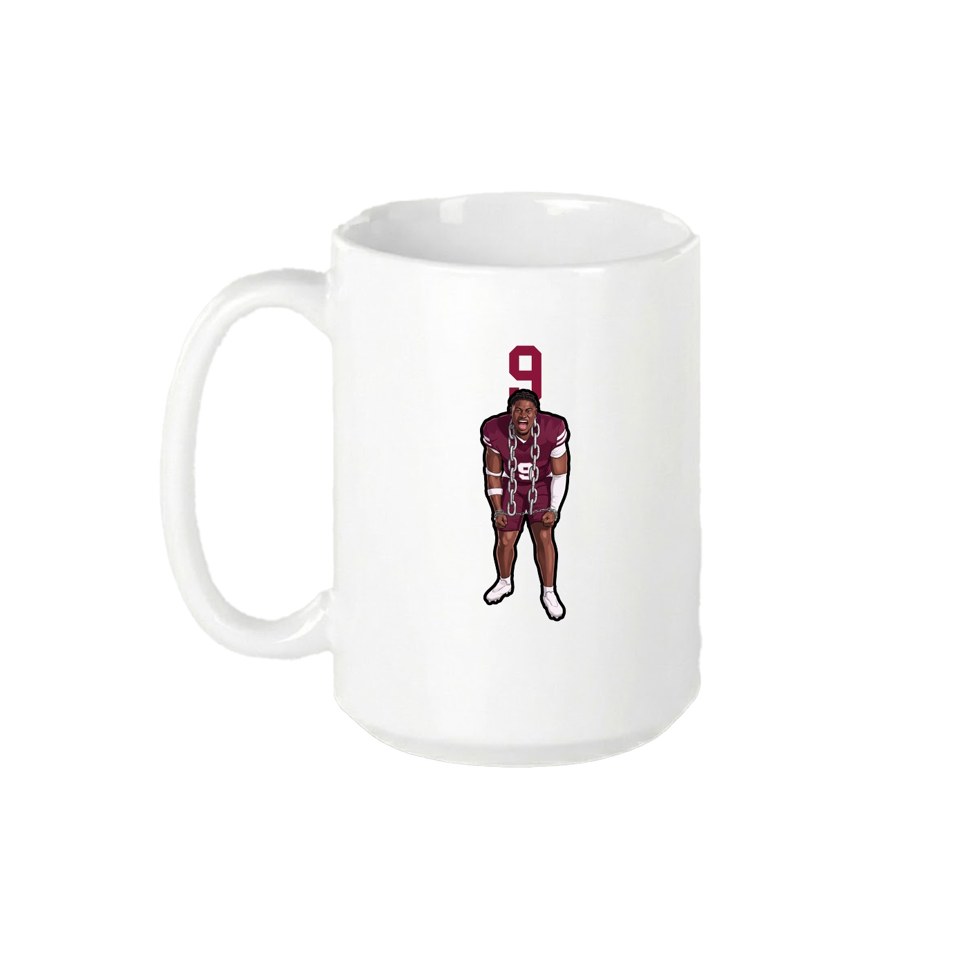 15oz Coffee Mug — Number Top in White