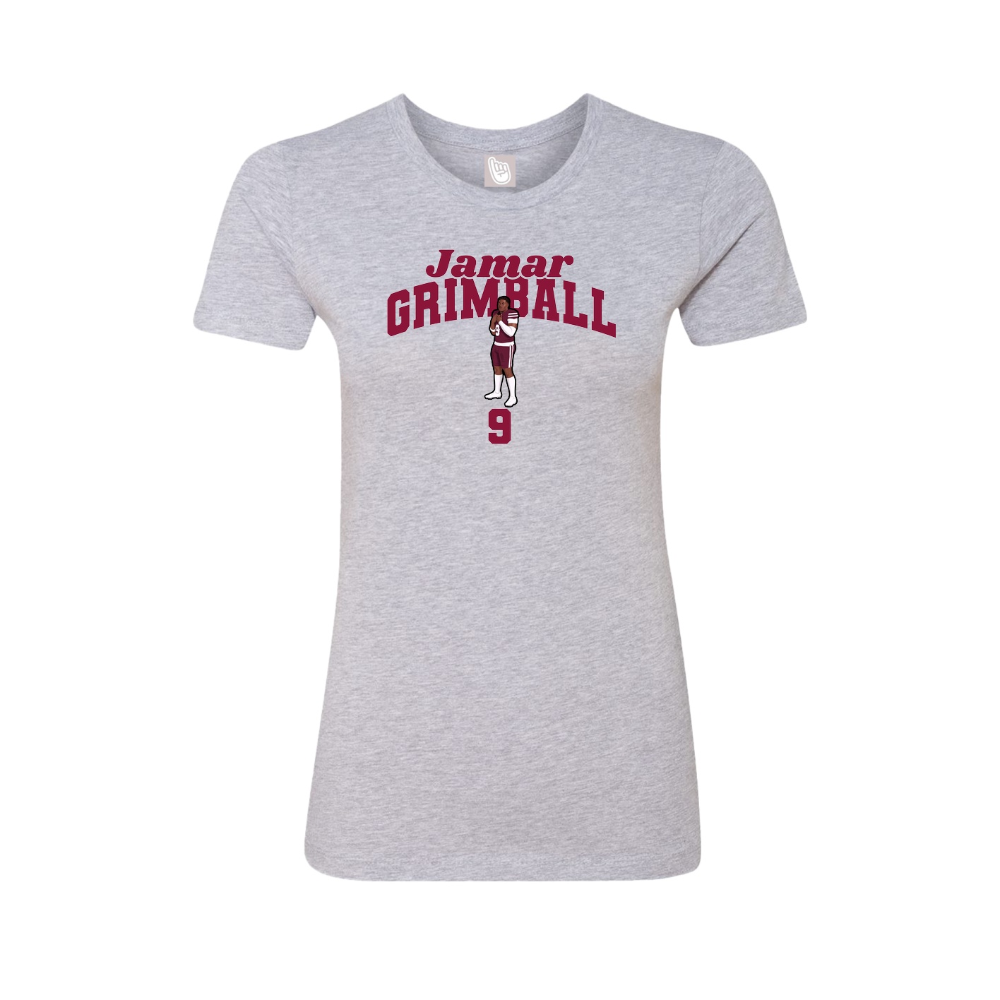 Fitted Women's Tee — Signature Arch in Grey
