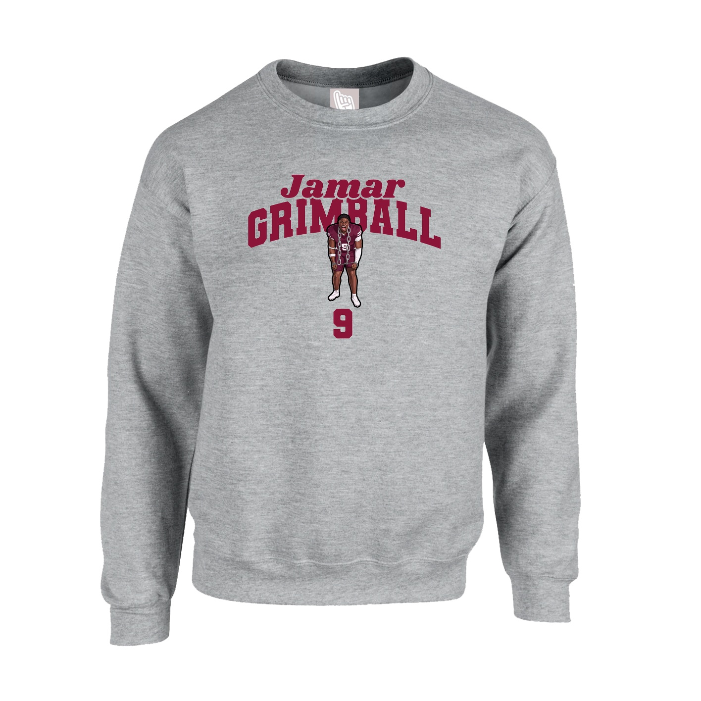 Fleece Crew — Signature Arch in Grey