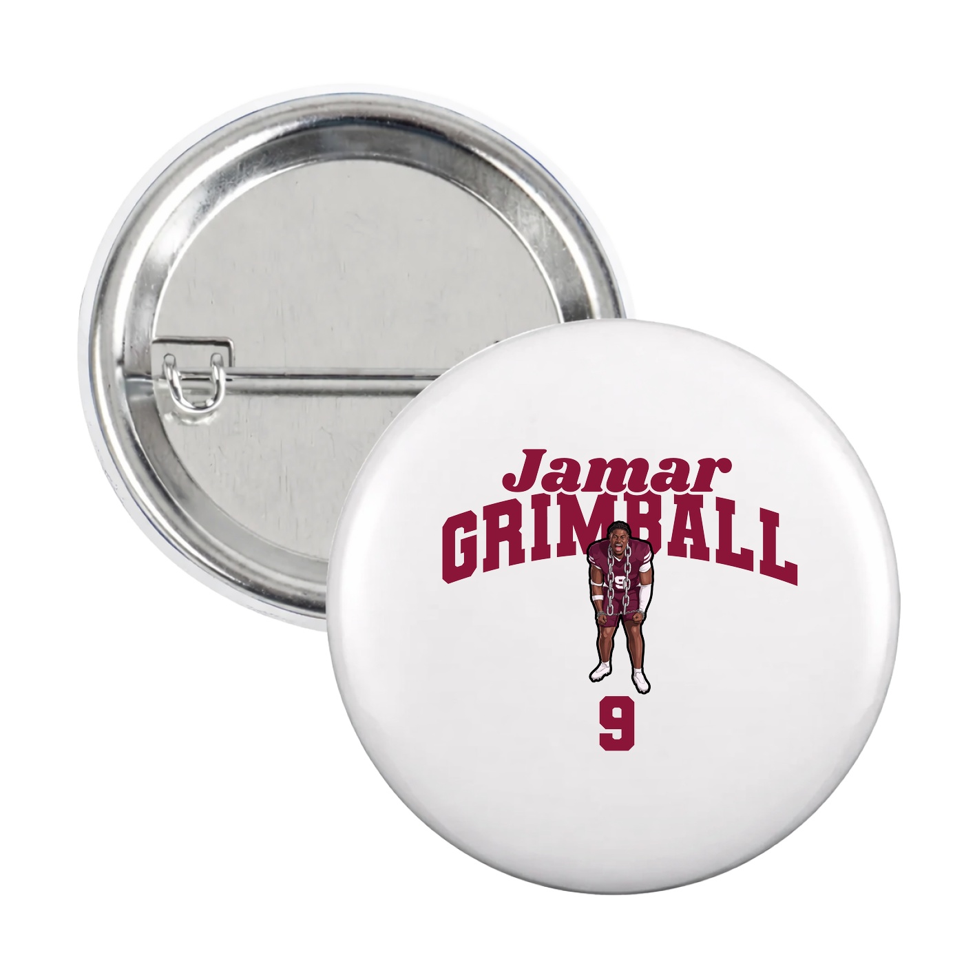 Game Day Button — Signature Arch in White