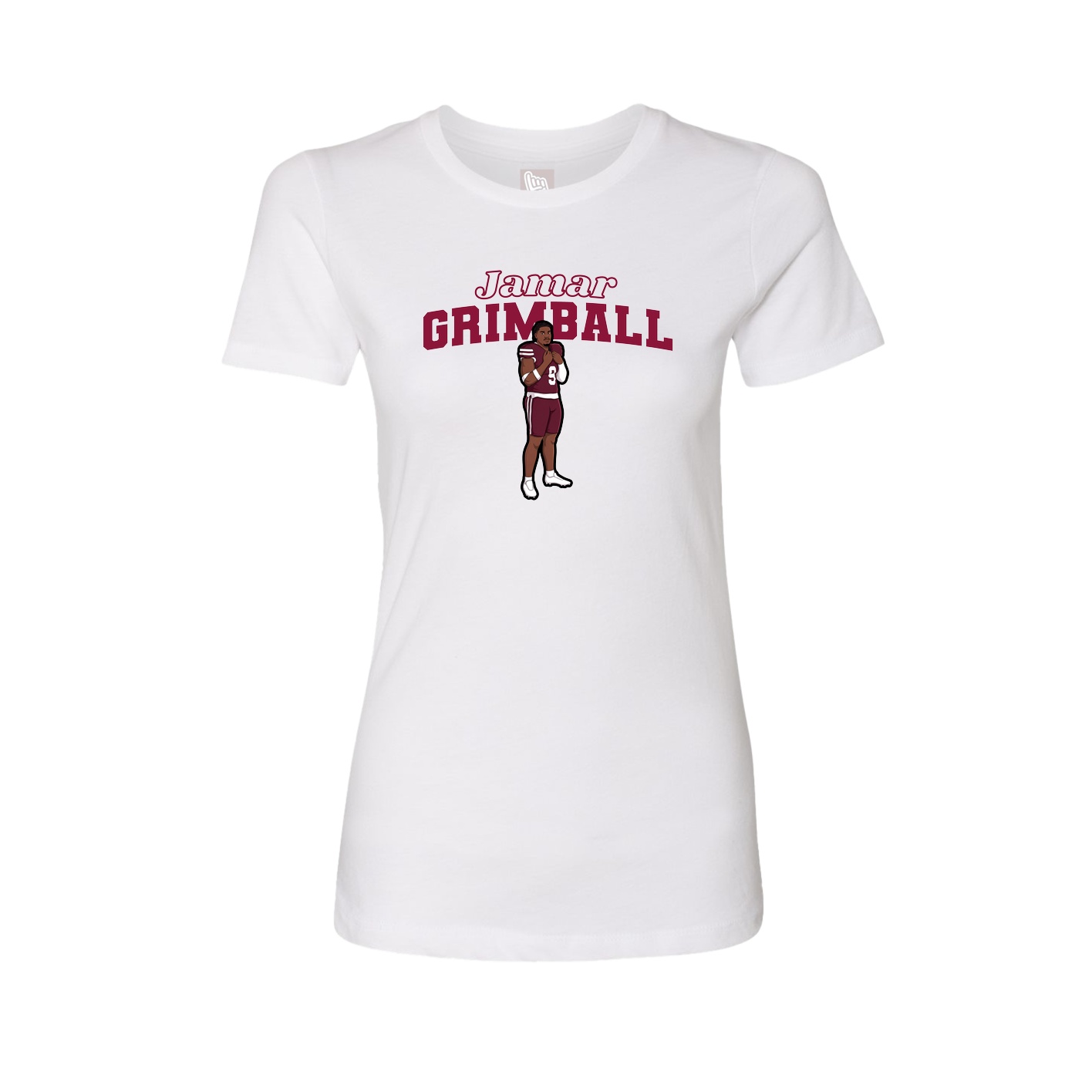 Fitted Women's Tee — Name Arch in White