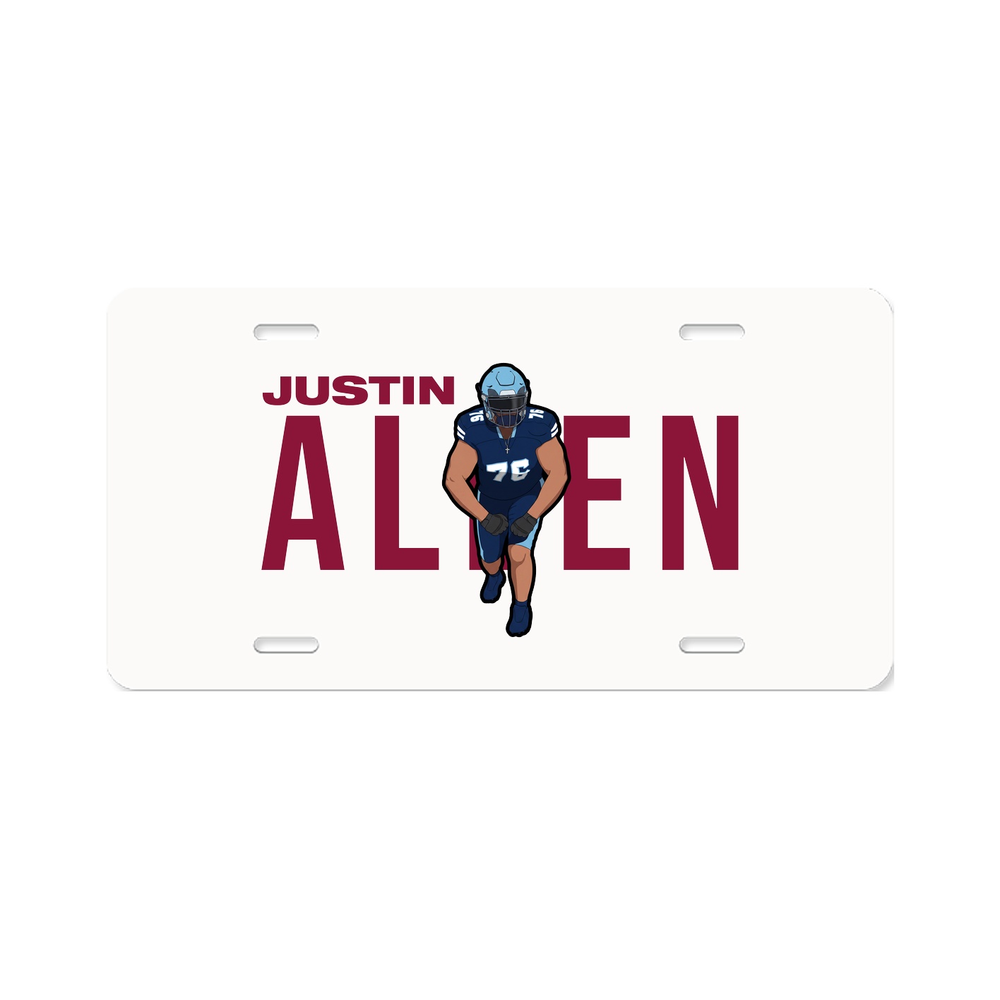 License Plate — Player Name in Classic