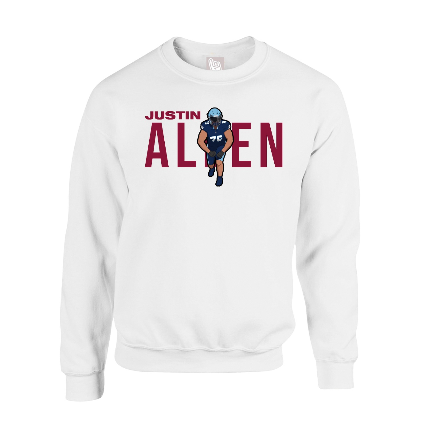 Fleece Crew — Player Name in White
