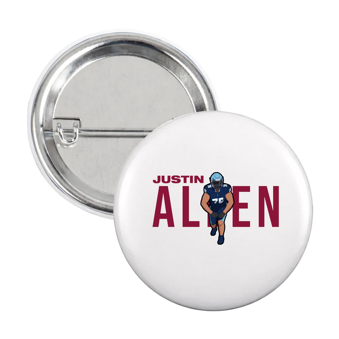 Game Day Button — Player Name in White