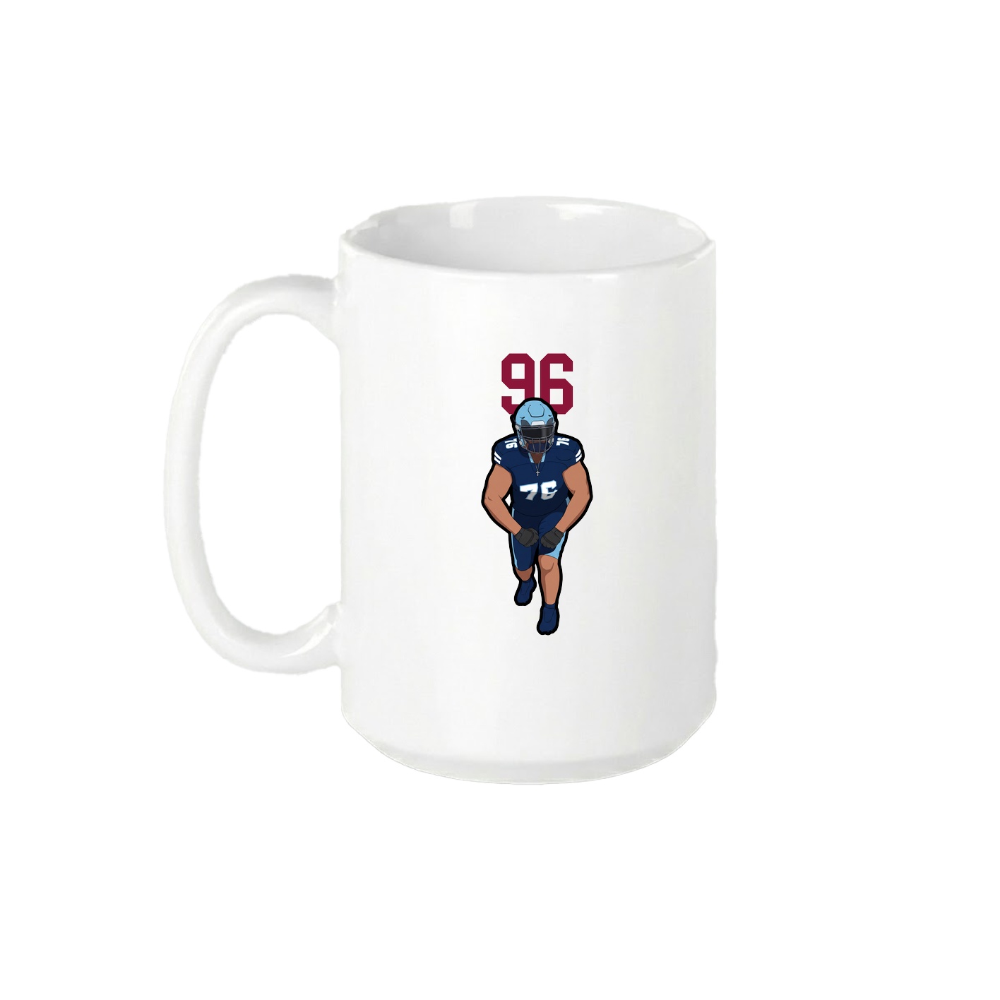 15oz Coffee Mug — Number Top in White