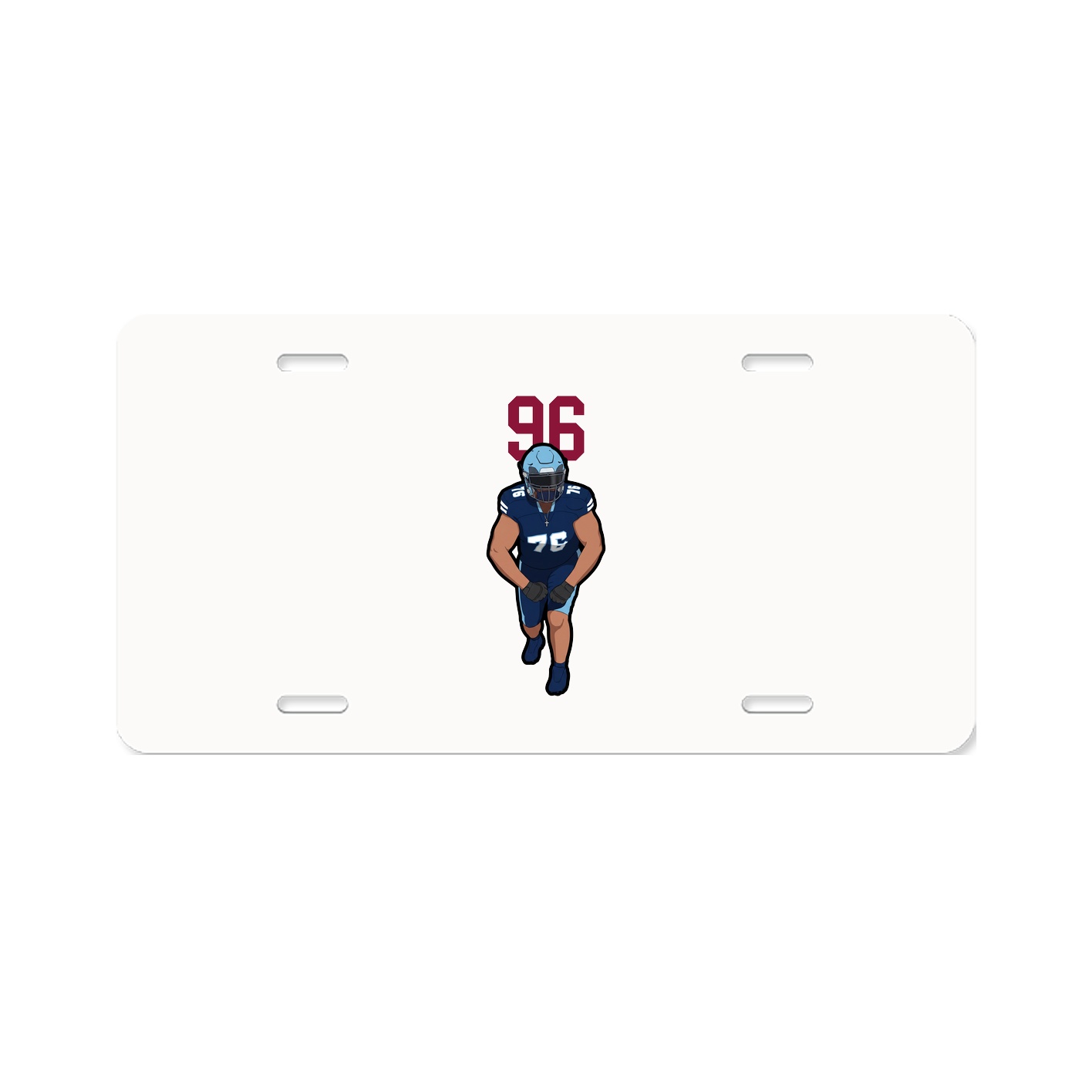 License Plate — Number Top in Classic