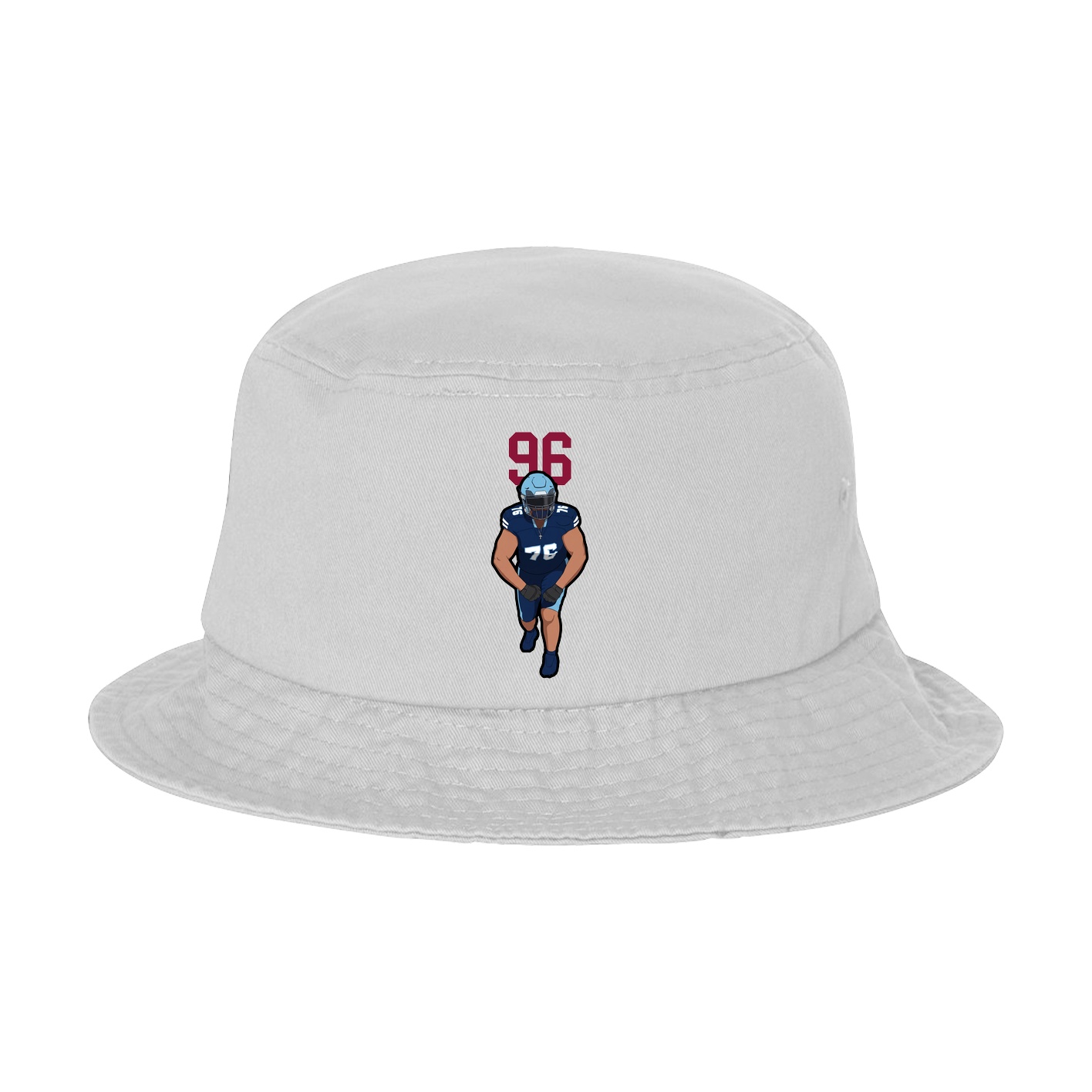 Bucket Cap — Number Top in White