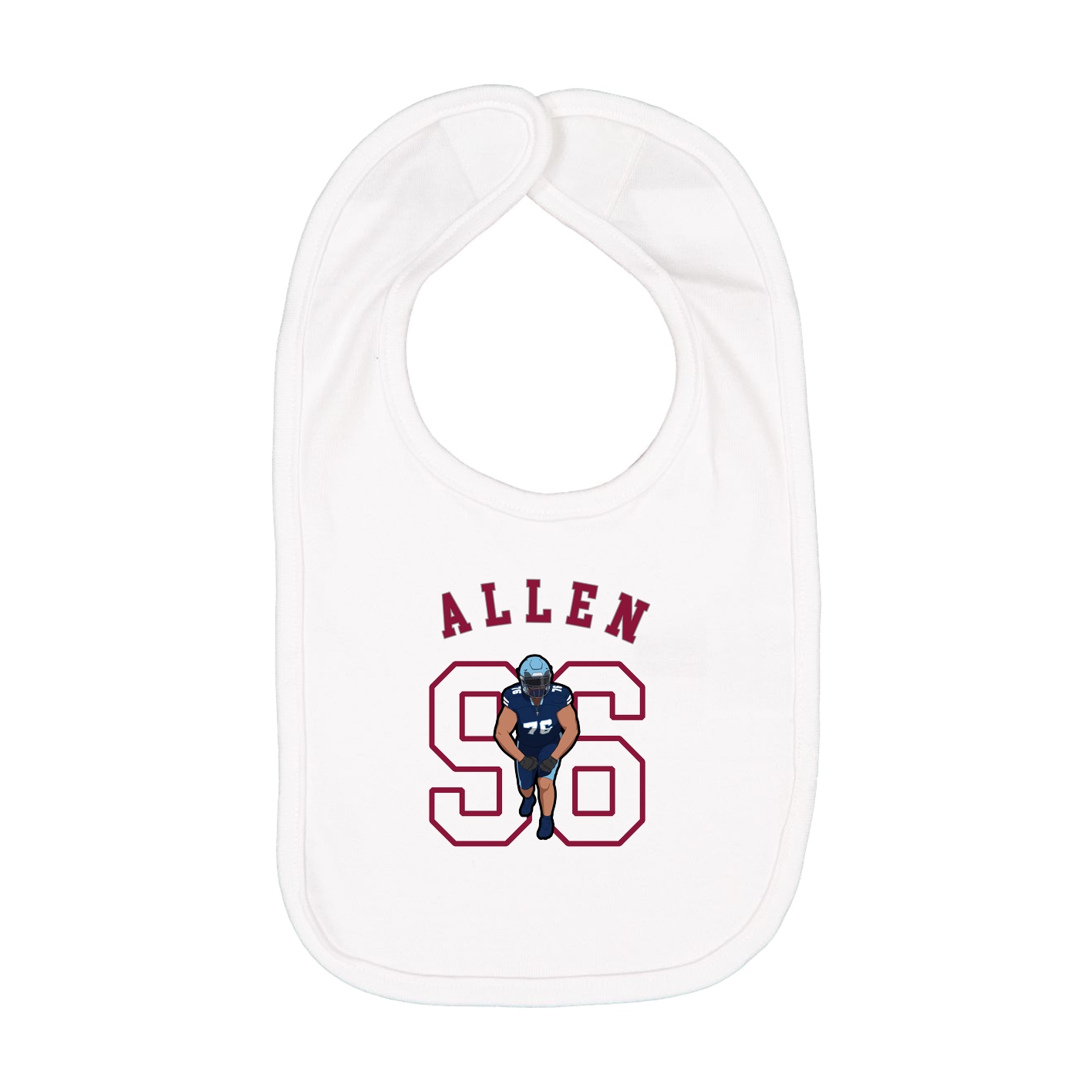 Infant Bib — Shirsey Arch in White