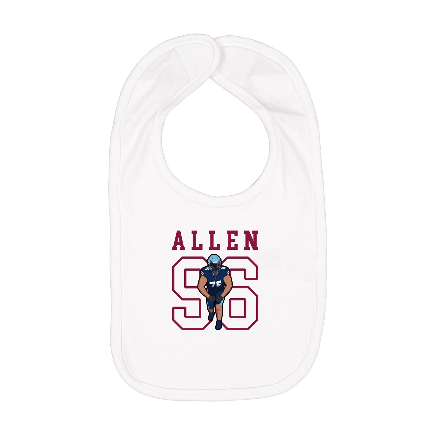 Infant Bib — Shirsey in White