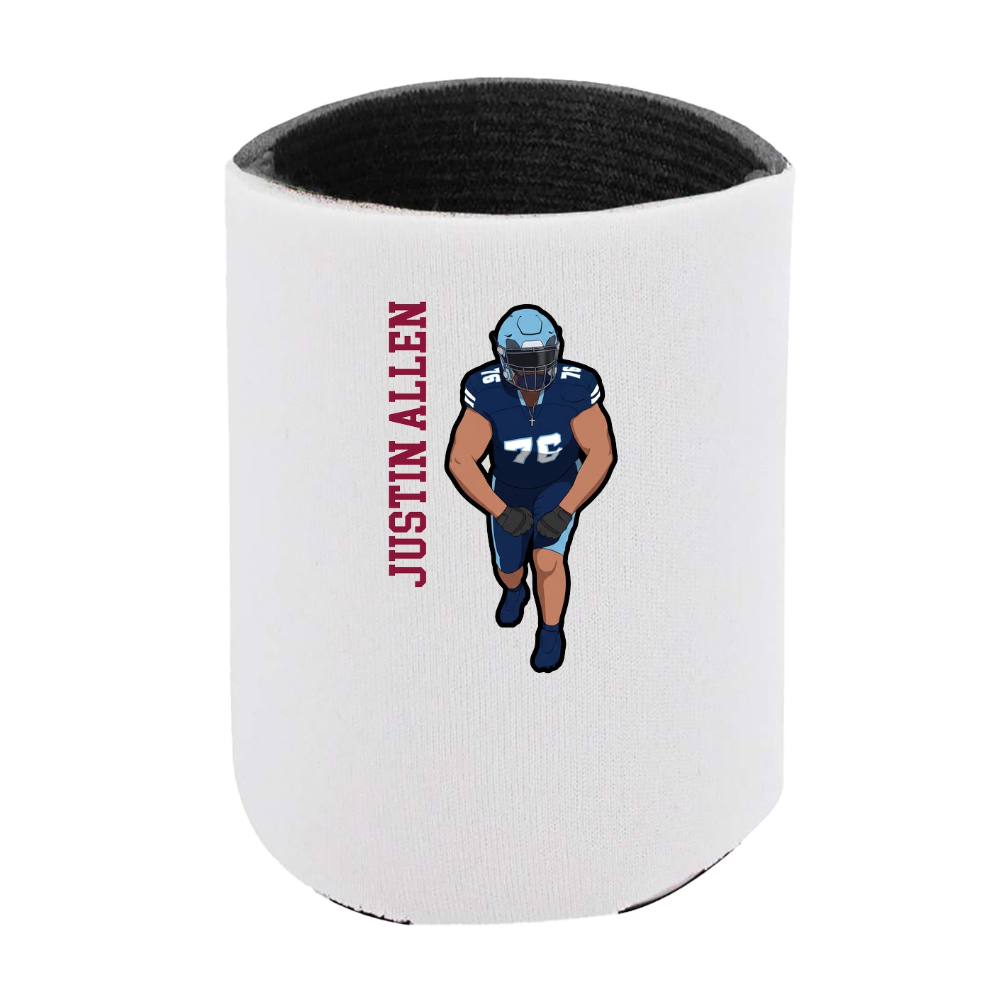 Can Holder — Name Vertical in White