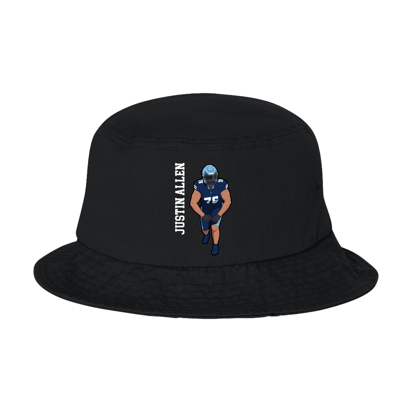 Bucket Cap — Name Vertical in Black