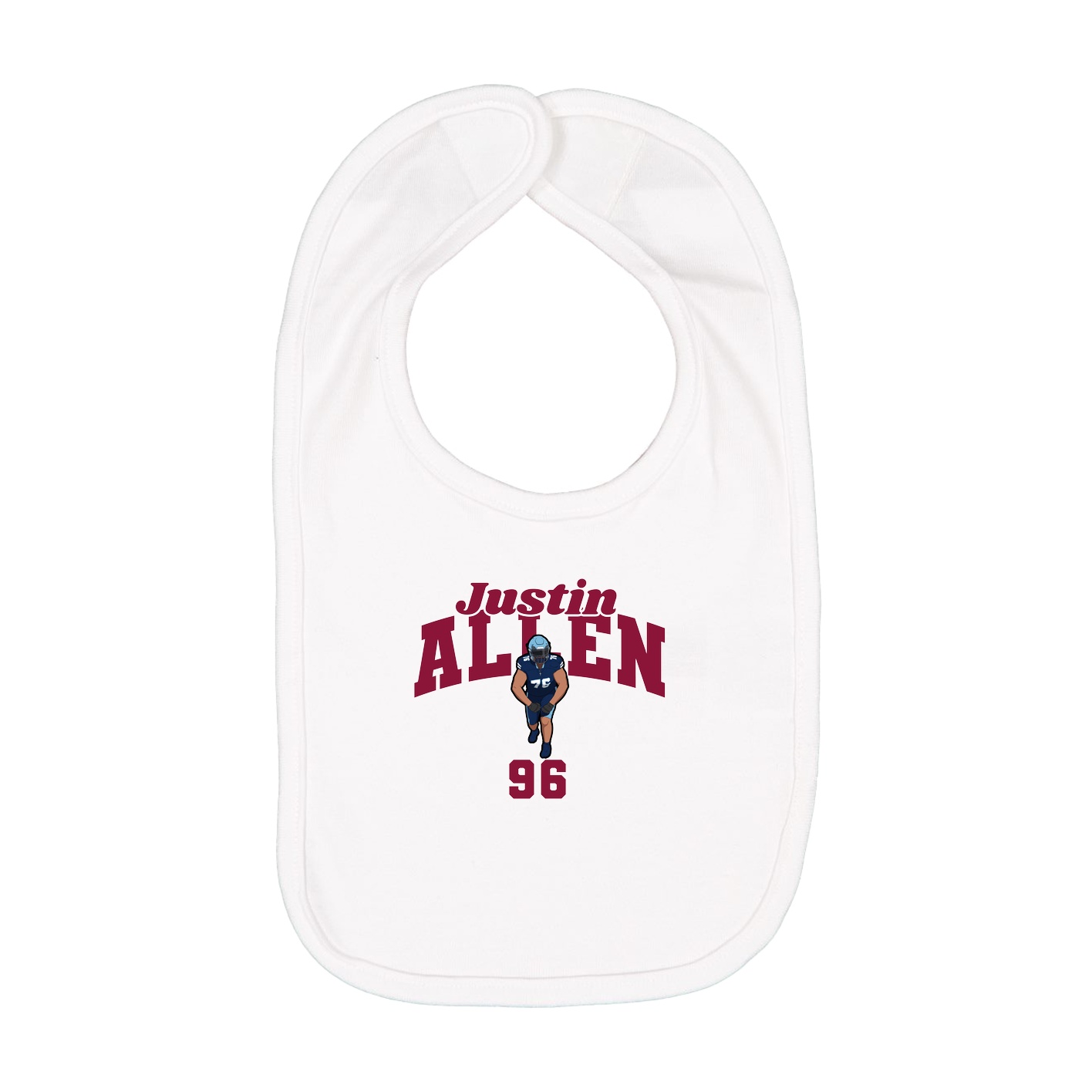 Infant Bib — Signature Arch in White
