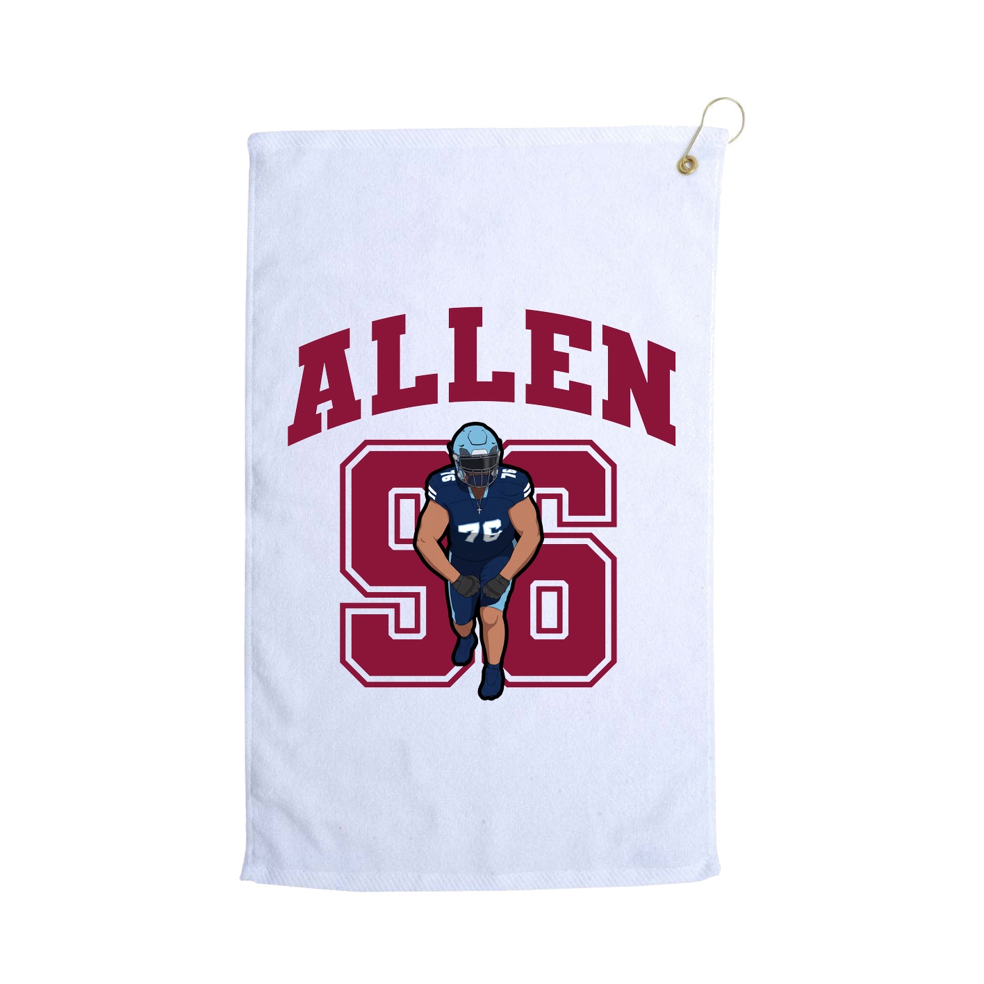 Golf Towel — Number in White