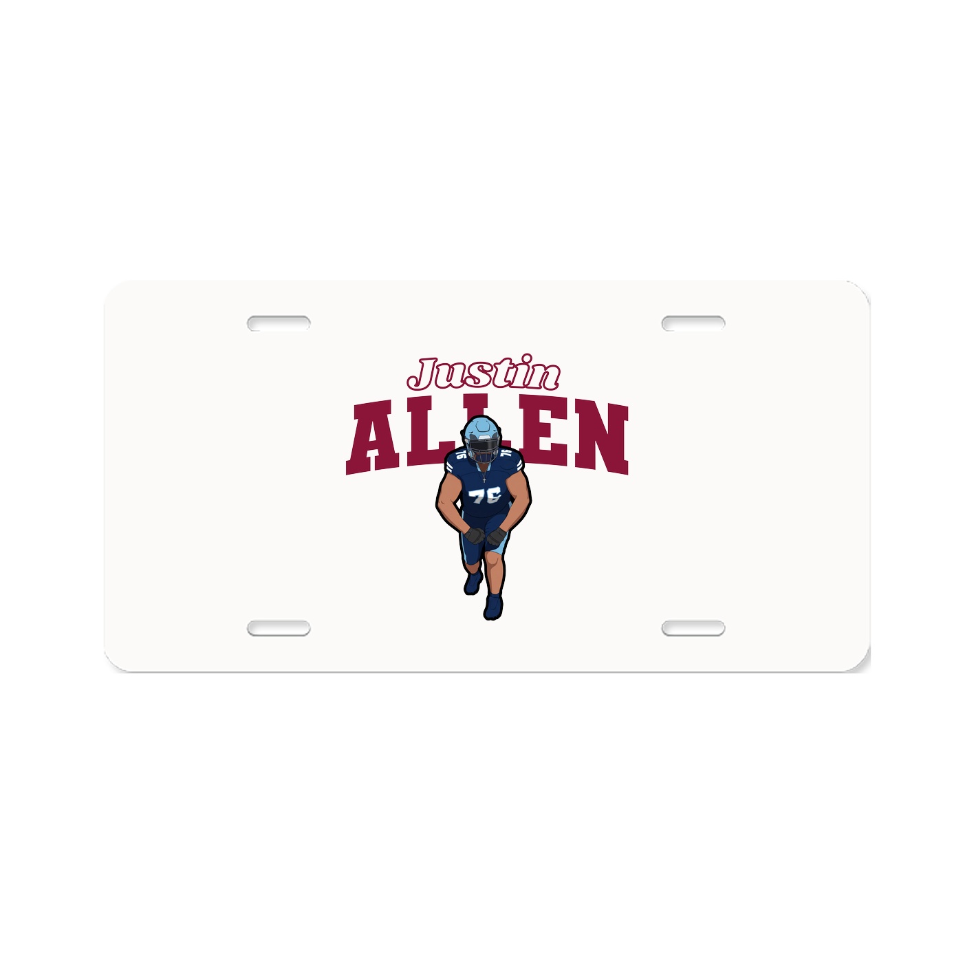 License Plate — Name Arch in Classic