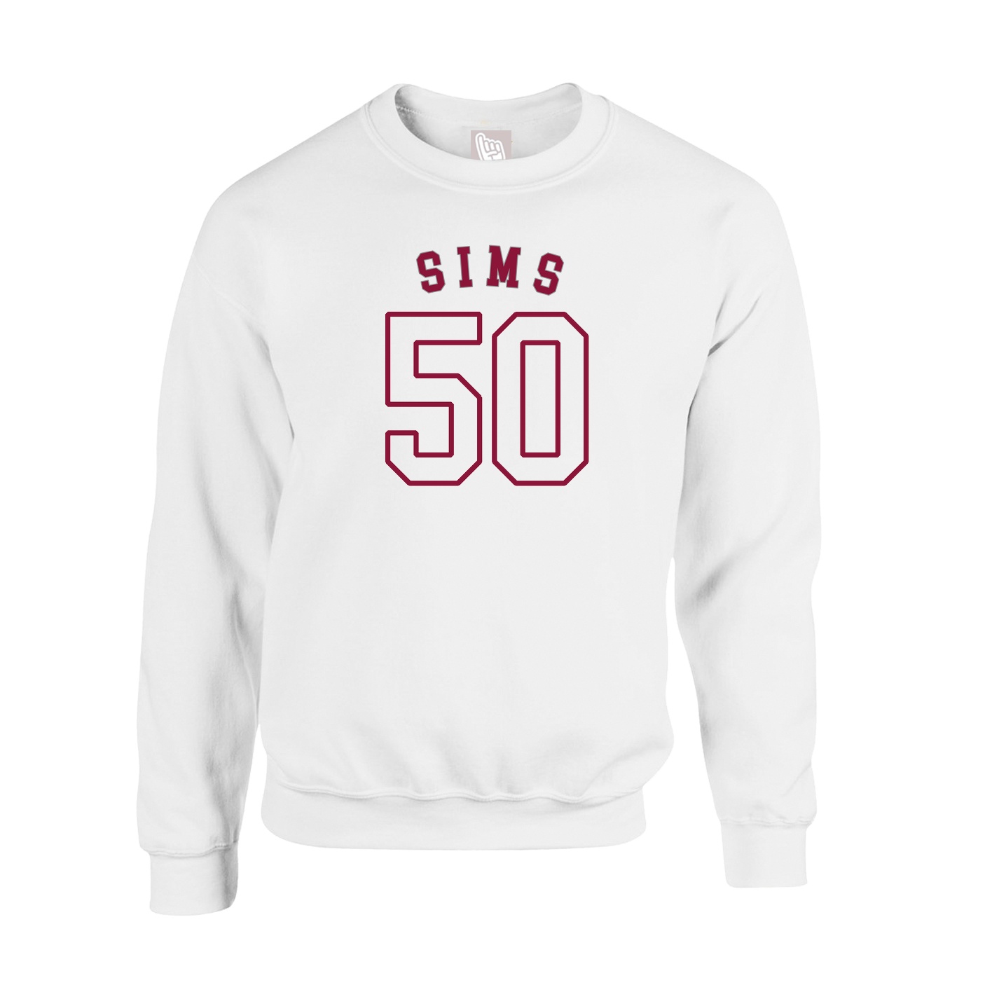 Fleece Crew — Shirsey Arch in White