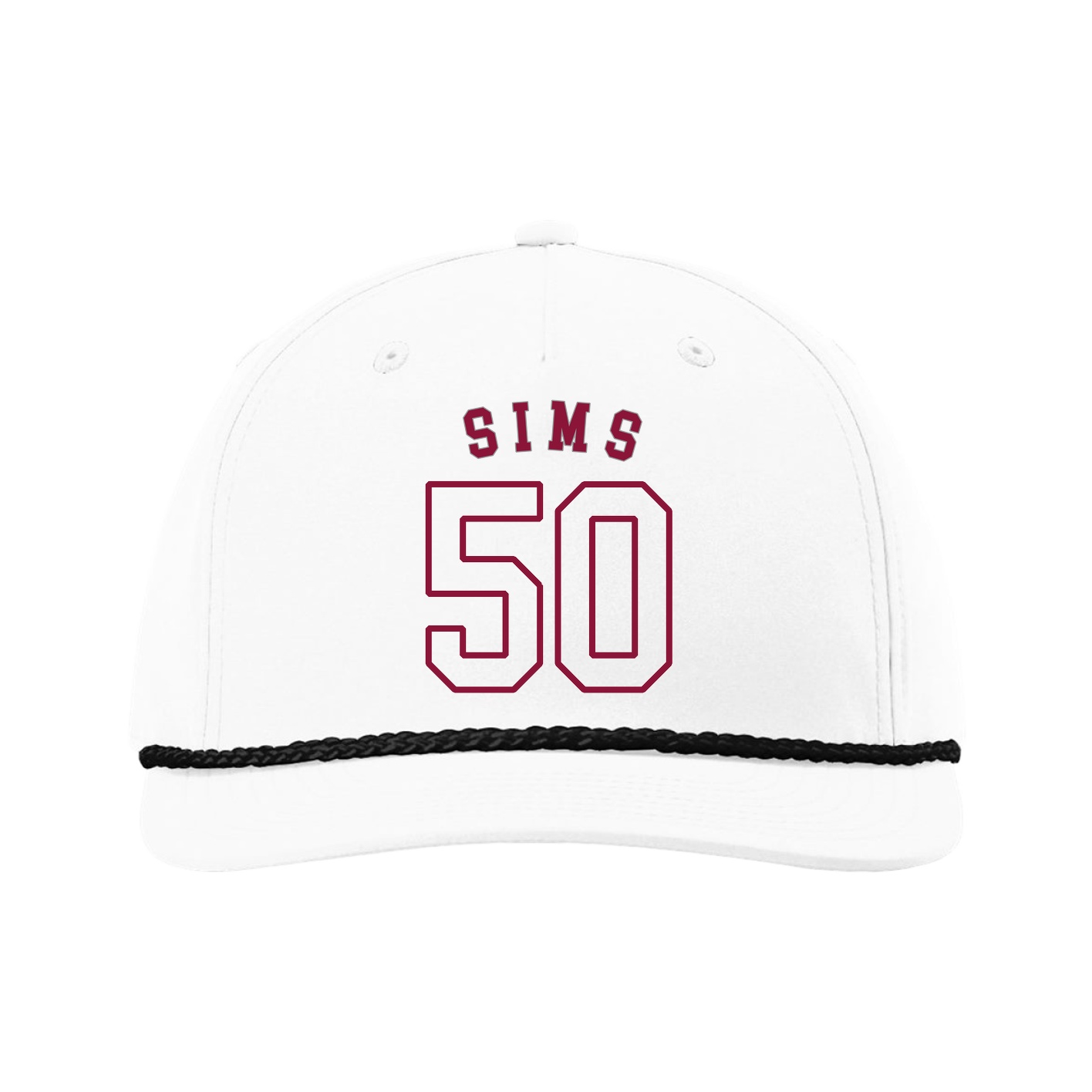 Five-Panel Classic Rope Cap — Shirsey Arch in White