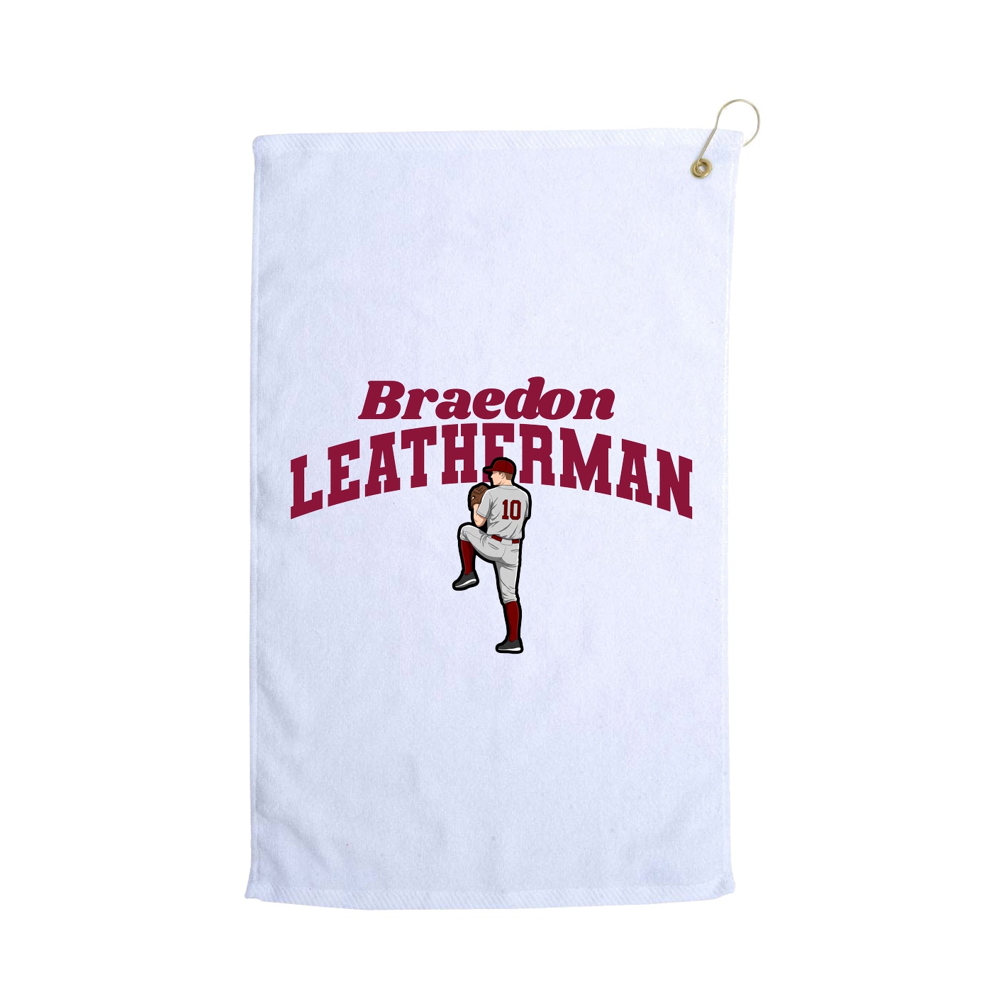 Golf Towel — Signature Arch in White