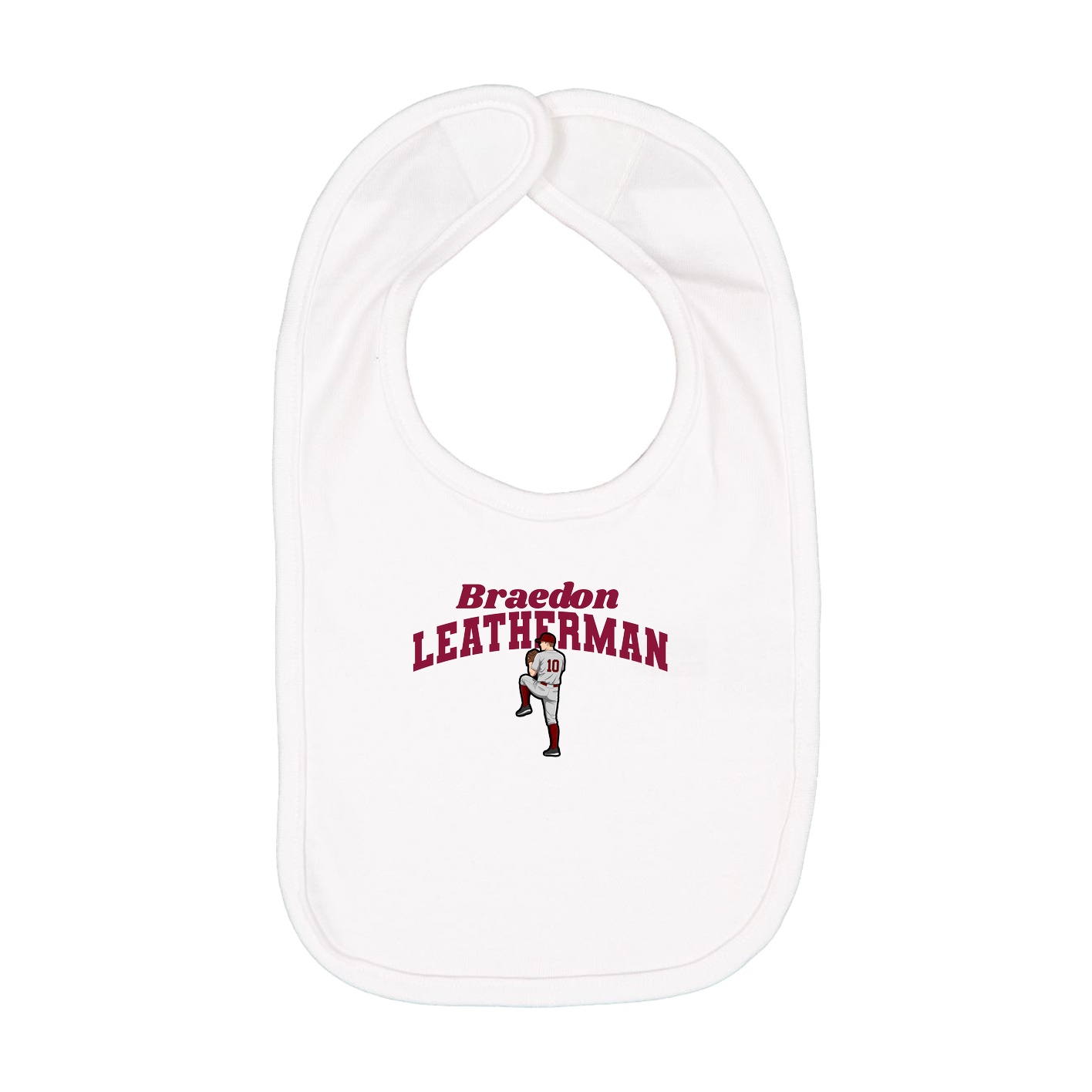 Infant Bib — Signature Arch in White