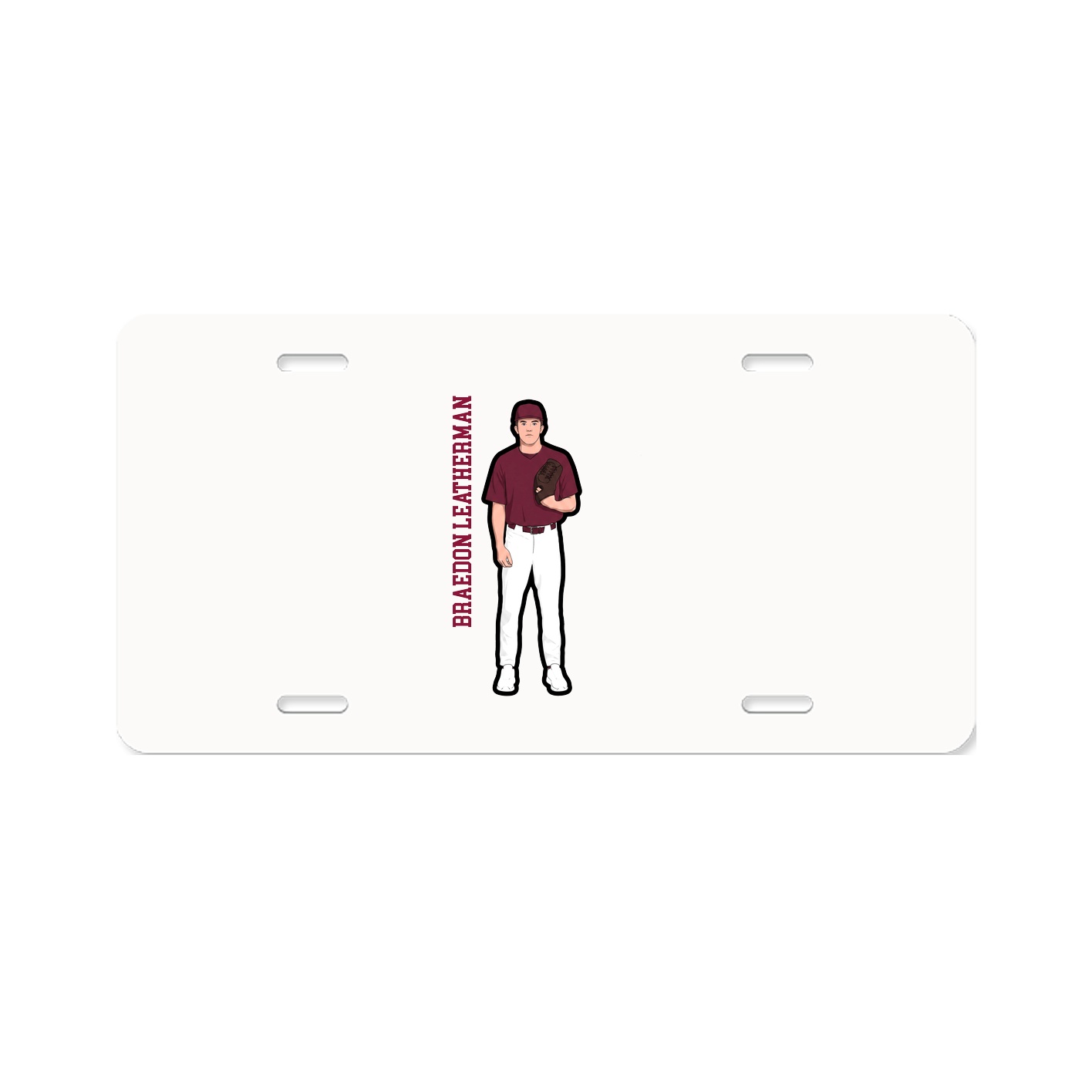 License Plate — Name Vertical in Classic