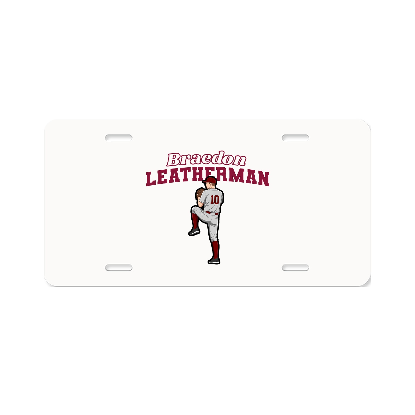 License Plate — Name Arch in Classic