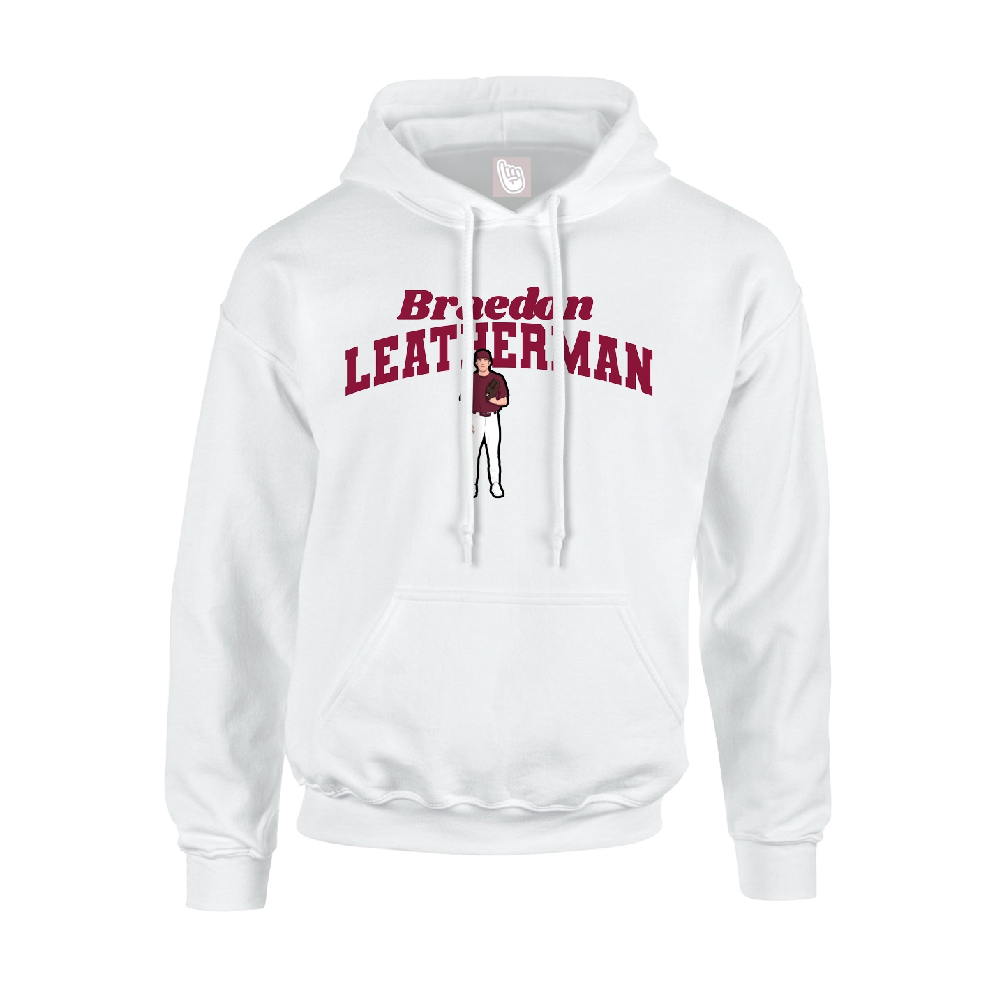 Hoodie — Signature Arch in White