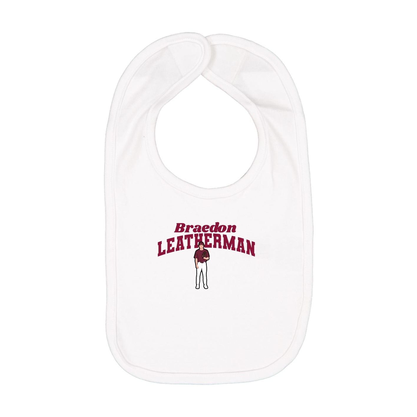 Infant Bib — Signature Arch in White